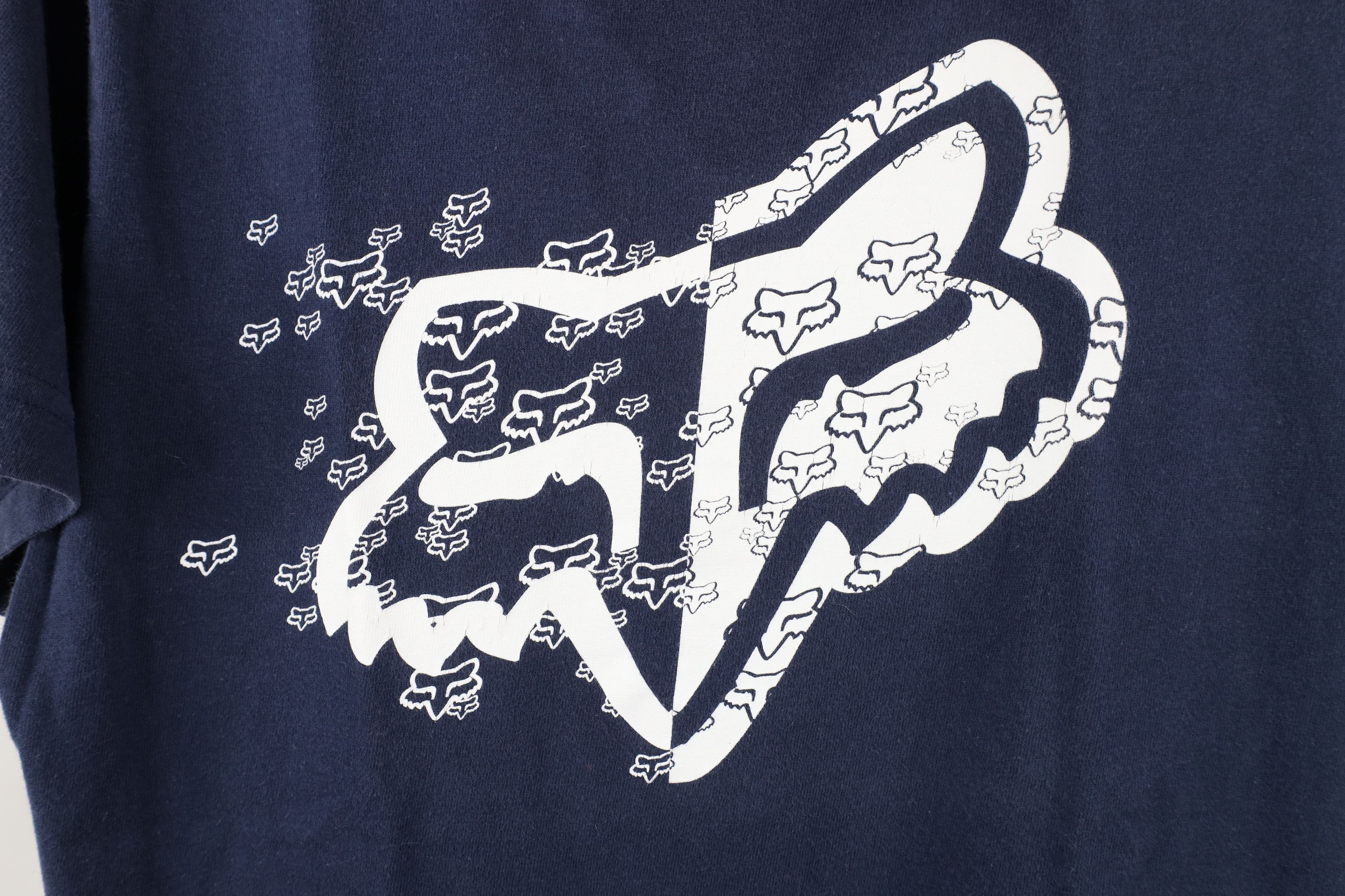 Fox Racing × Vintage Vintage 90s Y2K Fox Racing Spell Out Big Logo T-Shirt Blue Size US S / EU 44-46 / 1 - 4 Thumbnail