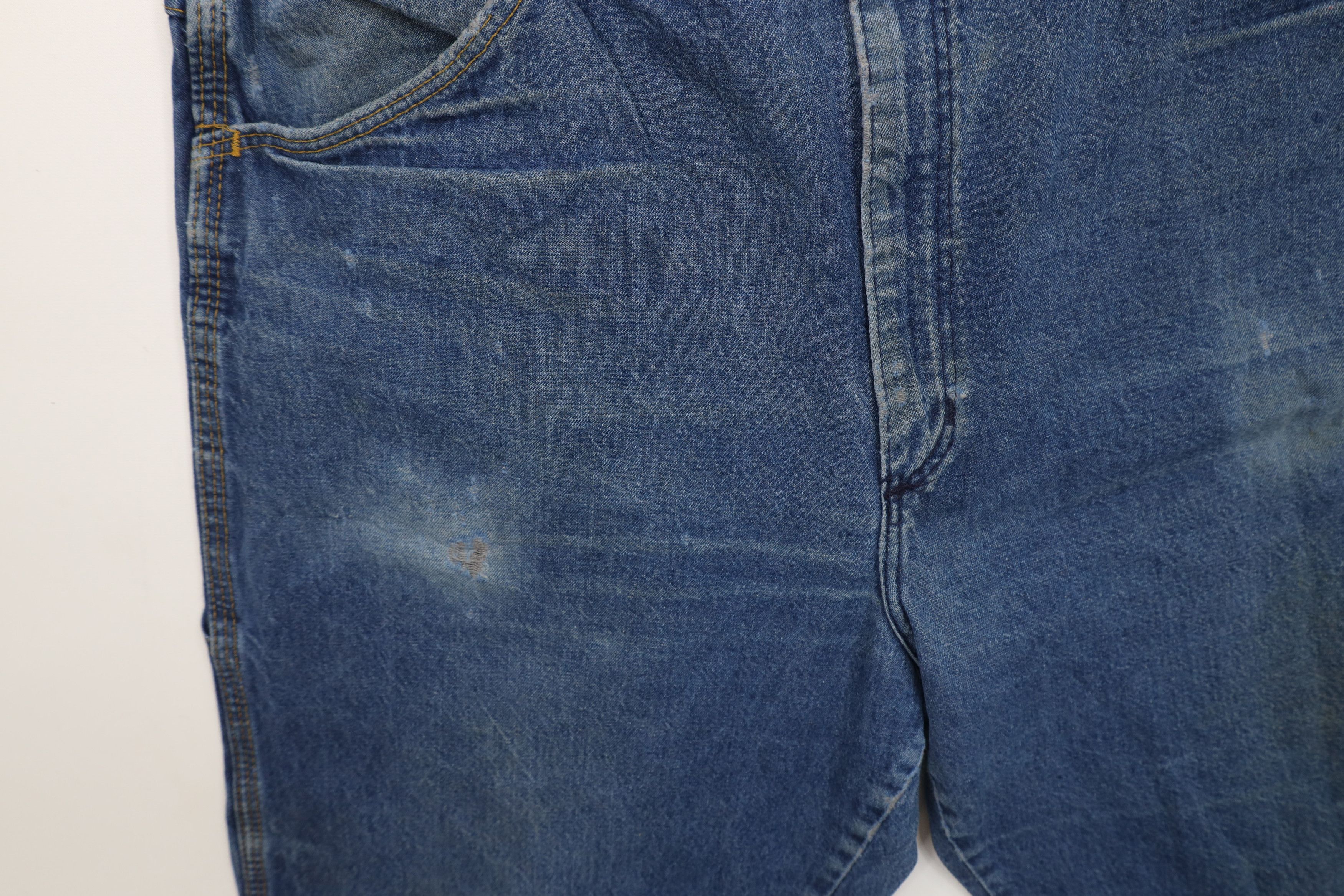 Vintage Vintage 70s Streetwear Wide Leg Dungaree Denim Jeans USA Size US 36 / EU 52 - 7 Thumbnail