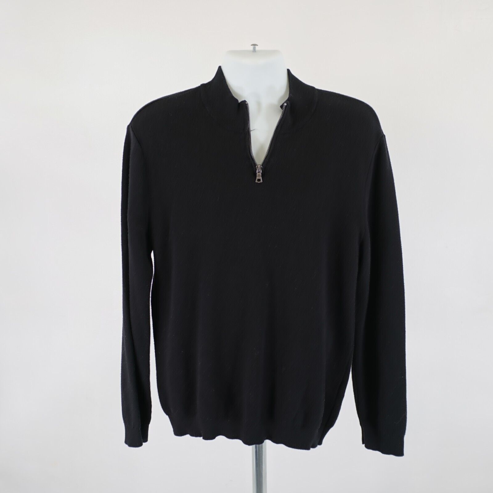Forever 21 Forever 21 Large Black 1/4 Zip Sweater Long Sleeve Pullover Size US L / EU 52-54 / 3 - 5 Thumbnail