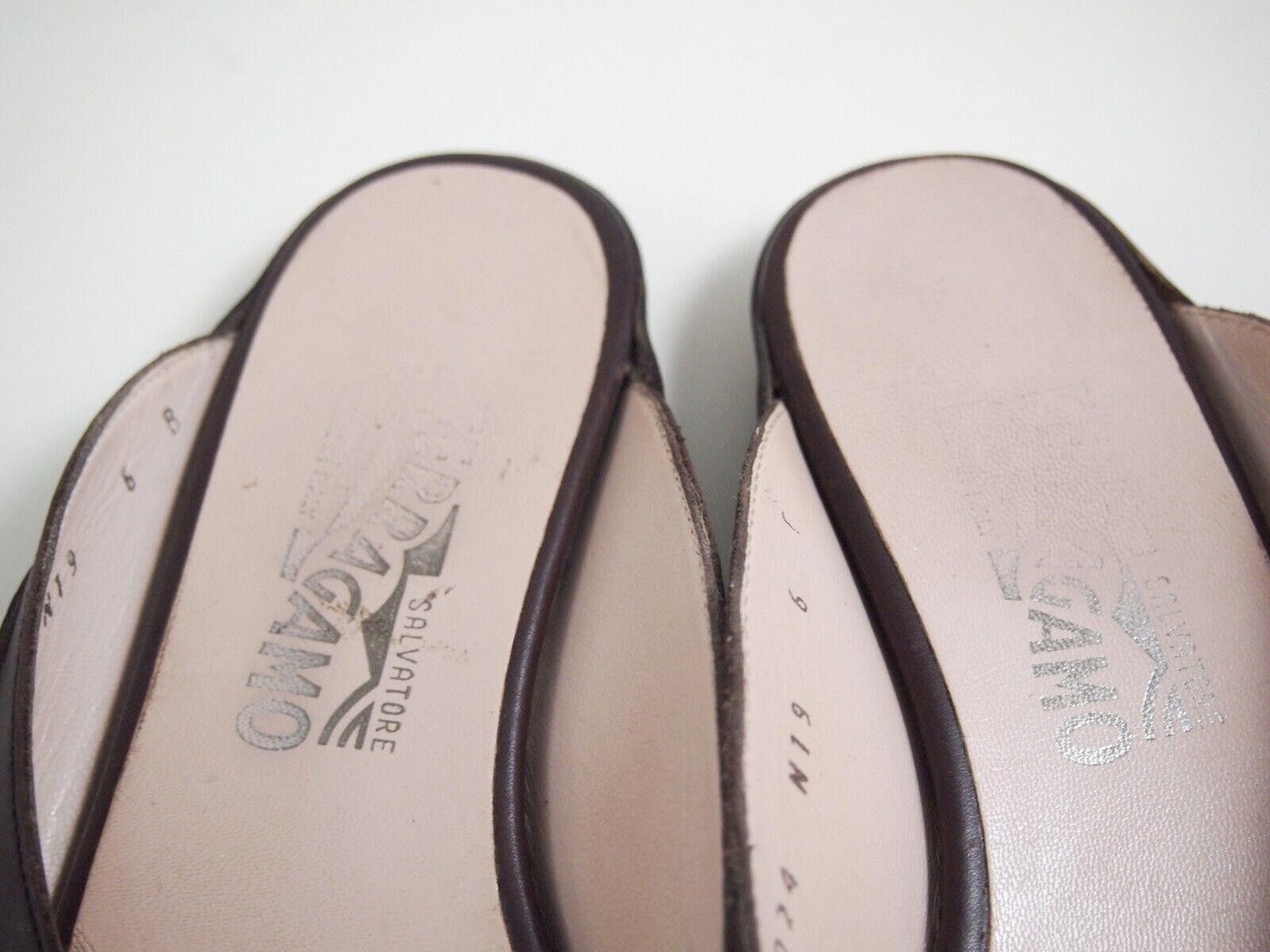 Salvatore Ferragamo Ferragamo Thong Slide Sandals Brown Leather US 6 C EU 36 Size US 6 / IT 36 - 9 Thumbnail