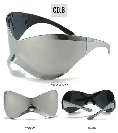 Designer Streetwear Punk Rock Gothic Sunglasses y2k 90’s Size ONE SIZE - 4 Thumbnail