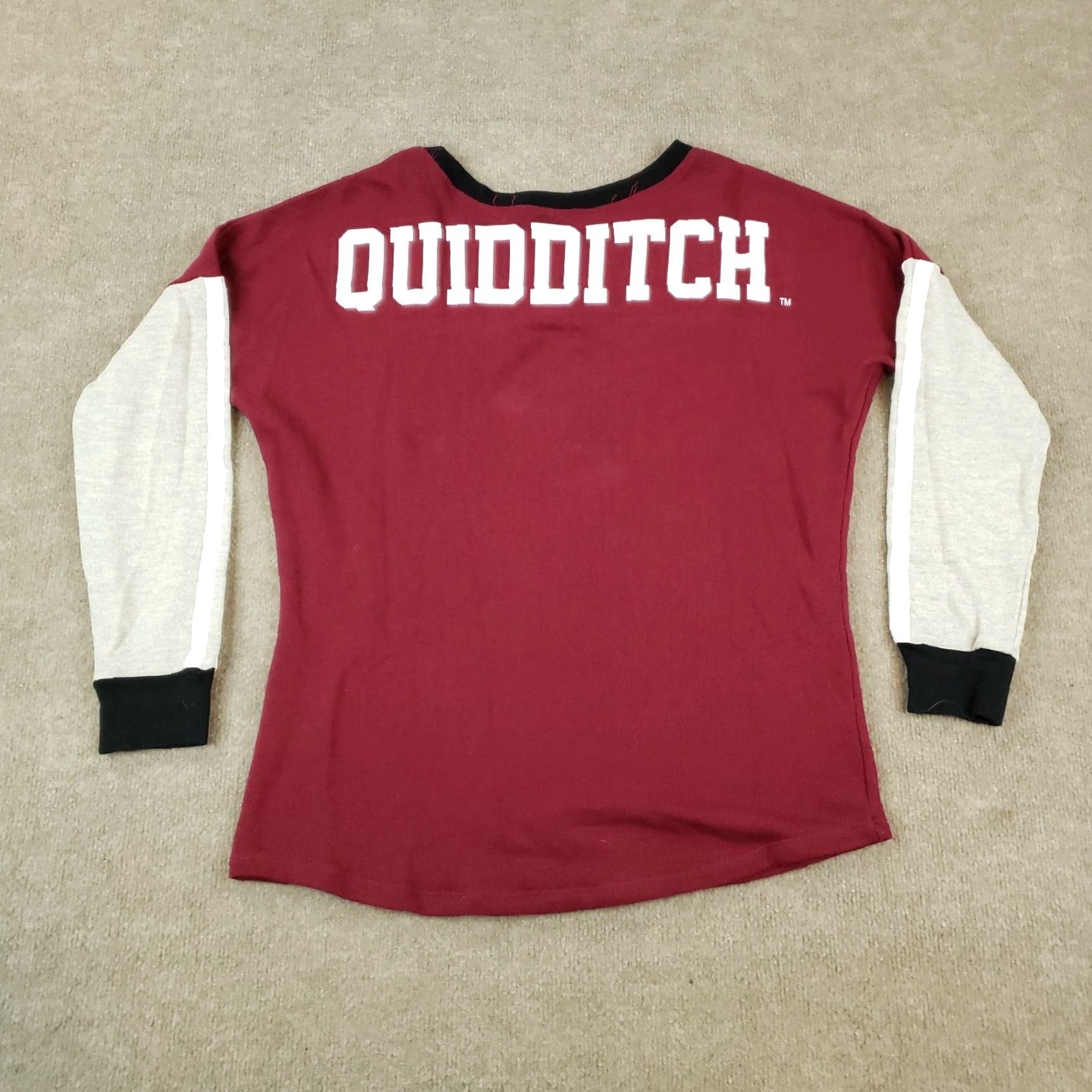 Vintage Harry Potter Shirt Womens Medium Red Long Sleeve Knit Casual Quidditch Size M / US 6-8 / IT 42-44 - 7 Thumbnail
