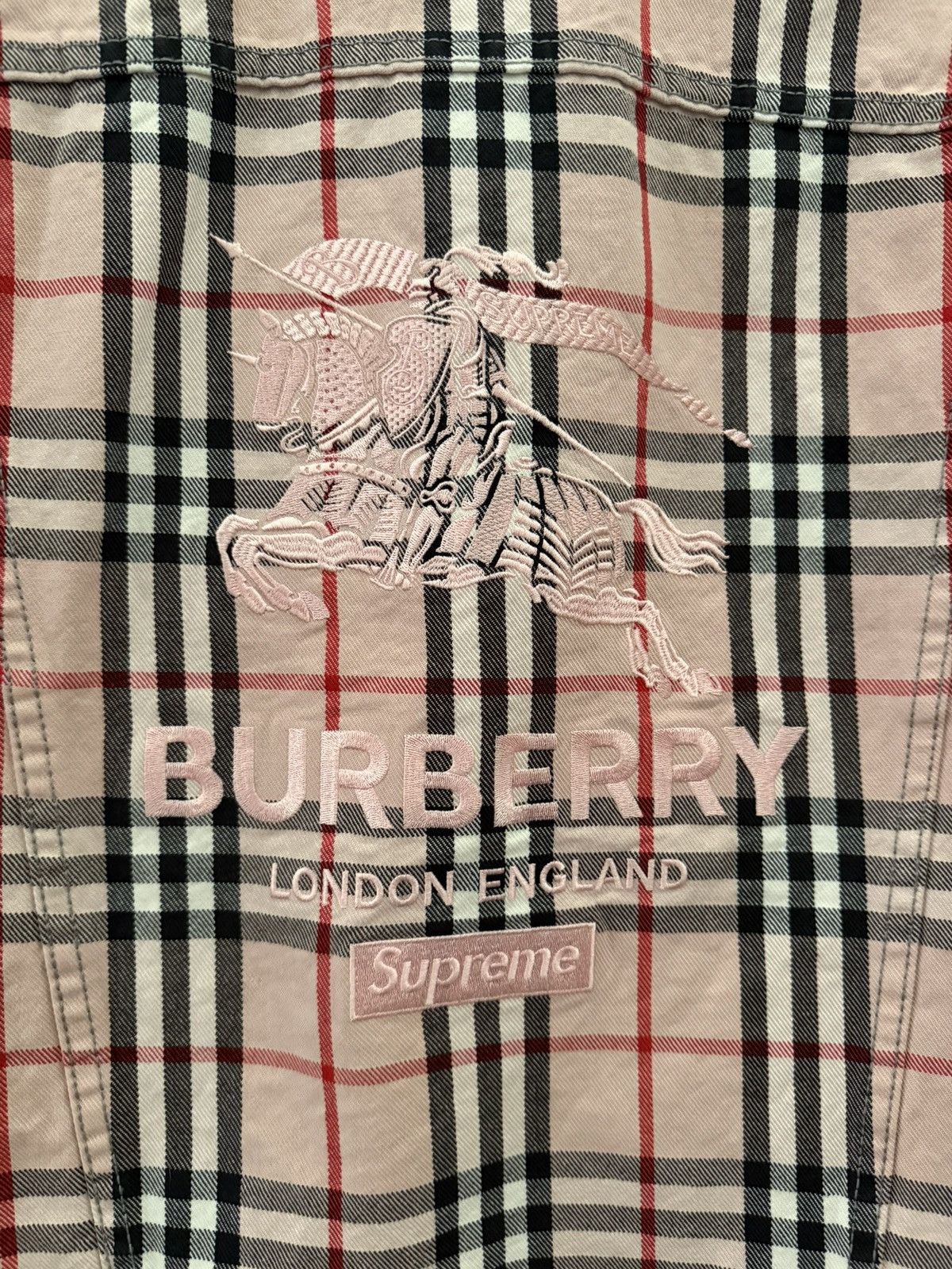 Burberry × Supreme Supreme X Burberry Denim Trucker Size US M / EU 48-50 / 2 - 5 Thumbnail