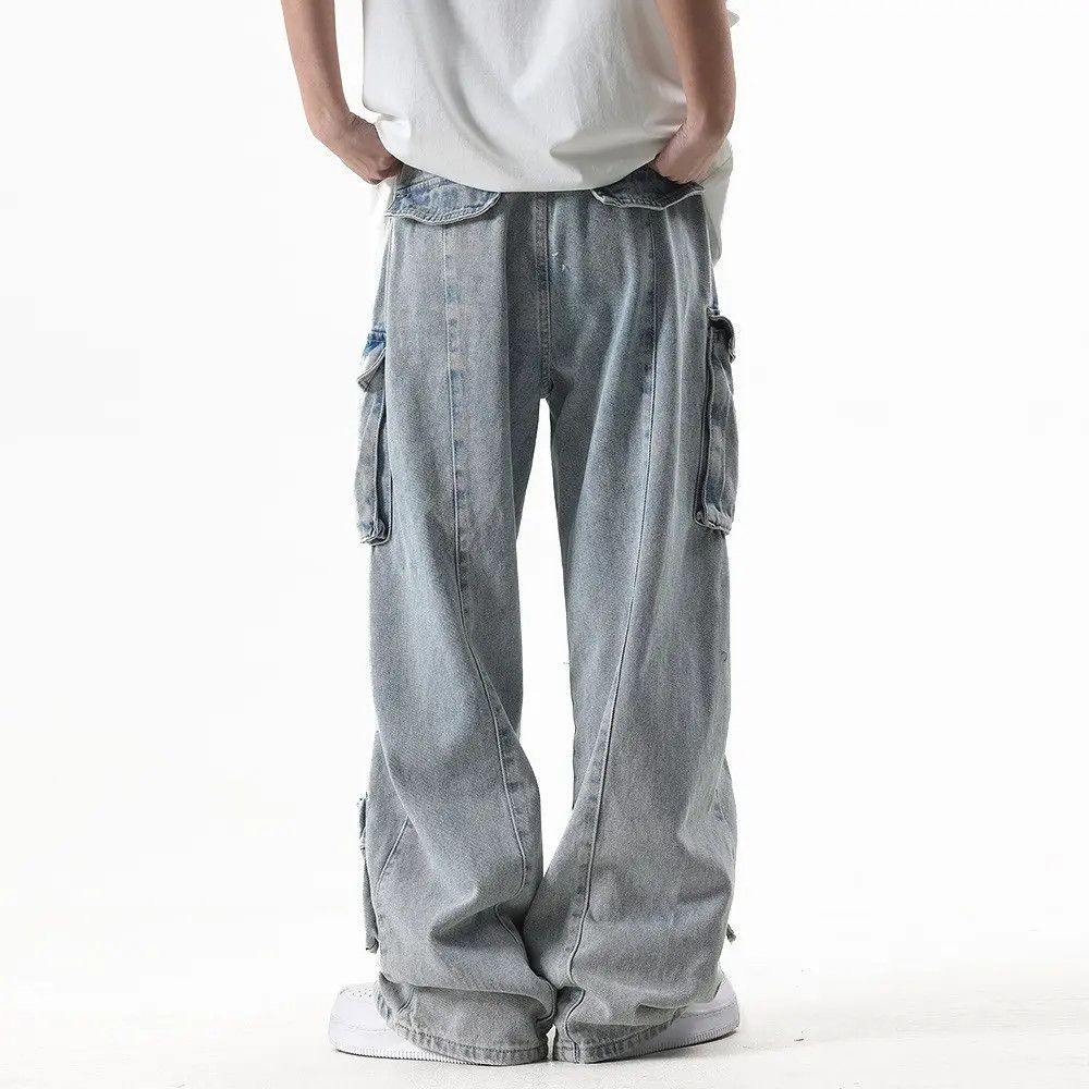 Japanese Brand × Jean Blue Cargo Denim Jeans Size US 28 / EU 44 - 3 Thumbnail