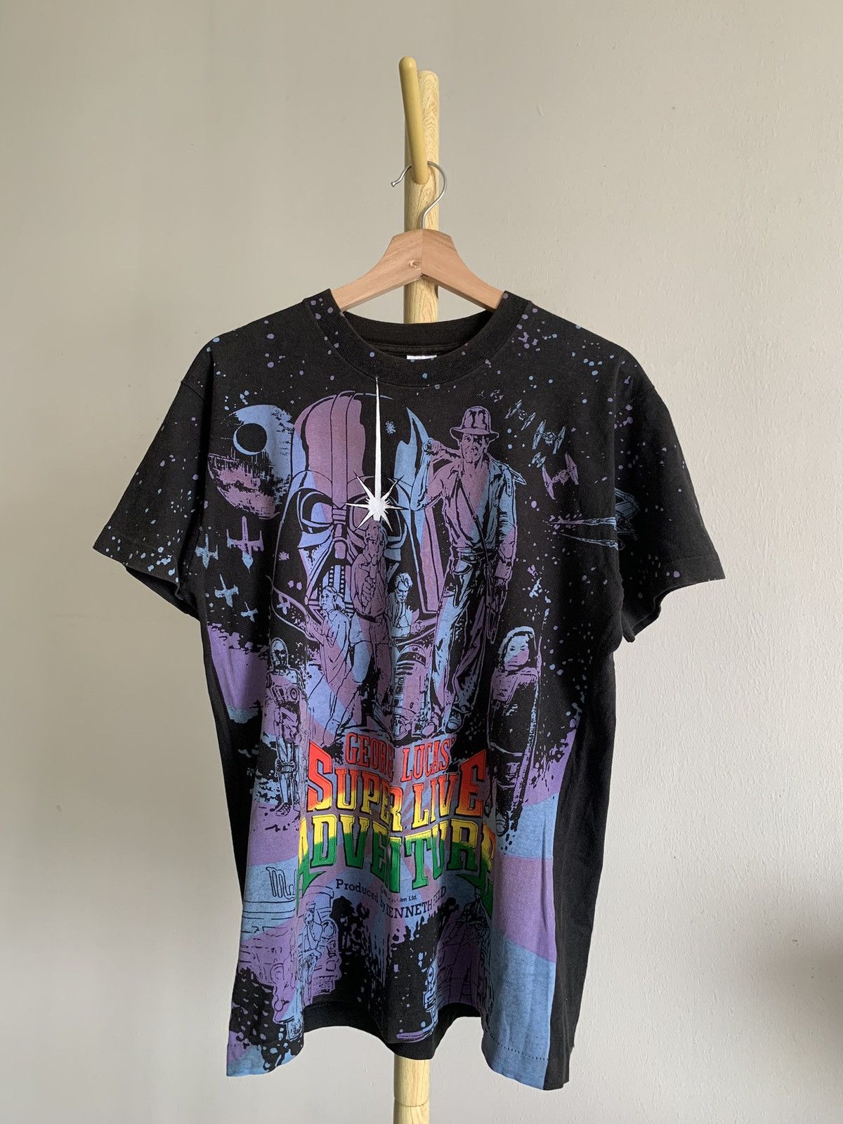 image of Star Wars George Lucas Short Sleeve in Black, Men's (Size Medium)