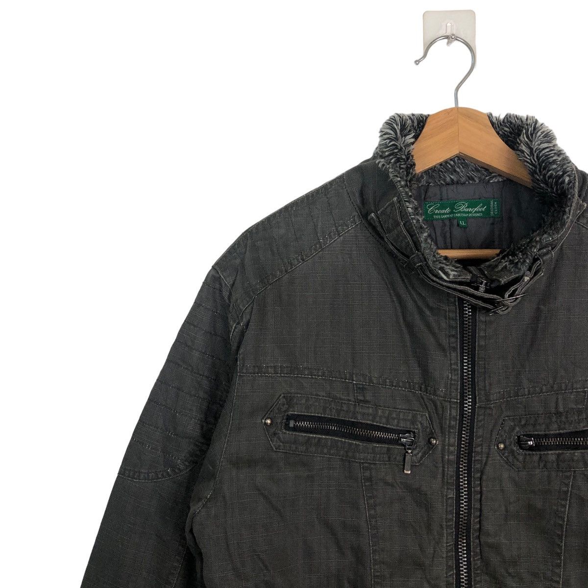 Japanese Brand 🔥RARE BIKER JACKET CREATE BAREFOOT JACKET BONDAGE DESIGN Size US L / EU 52-54 / 3 - 6 Thumbnail