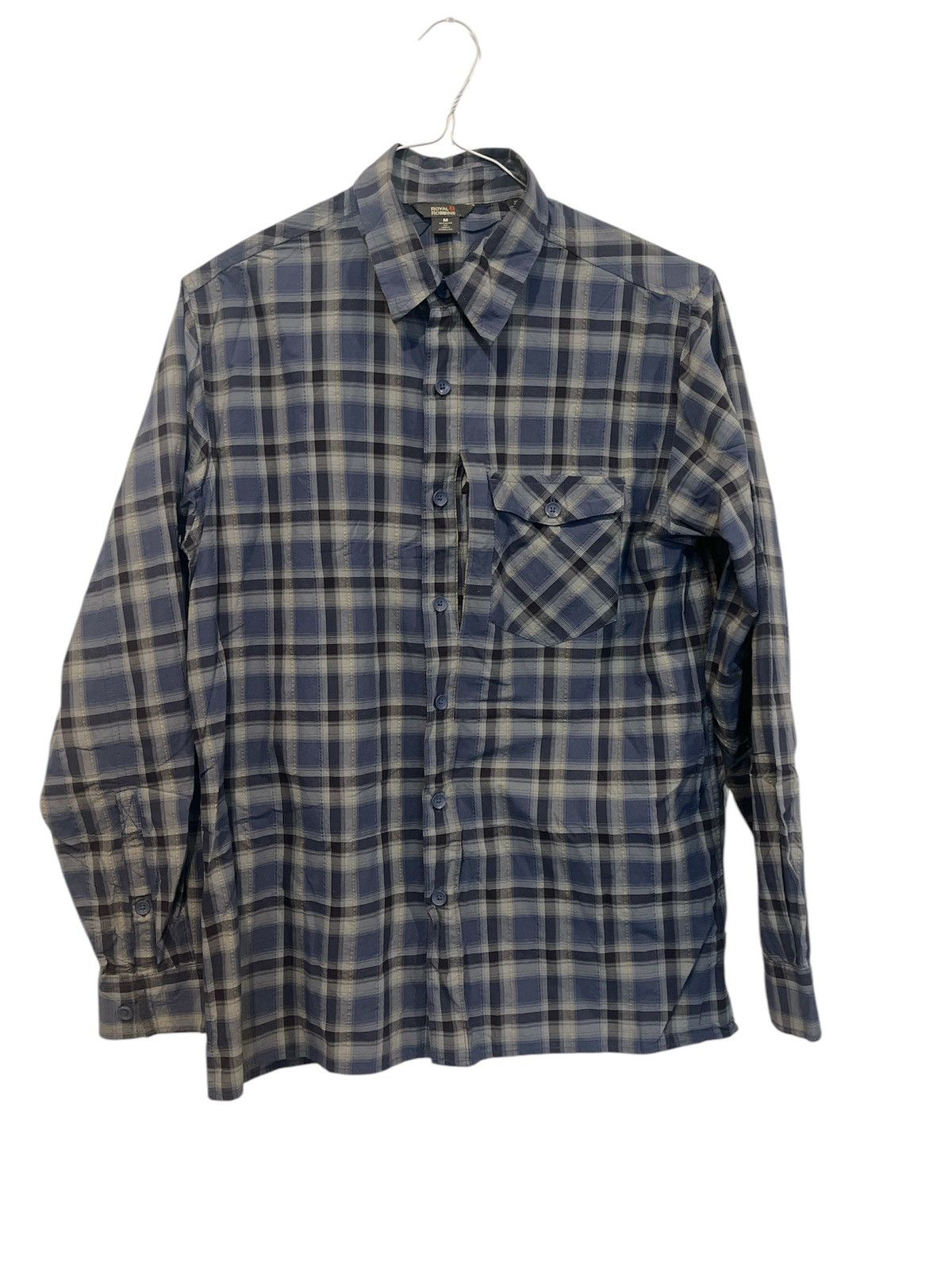 Royal Robbins Royal Robbins Men’s Blue Plaid Button Down Long Sleeve Shirt Size US M / EU 48-50 / 2 - 1 Thumbnail