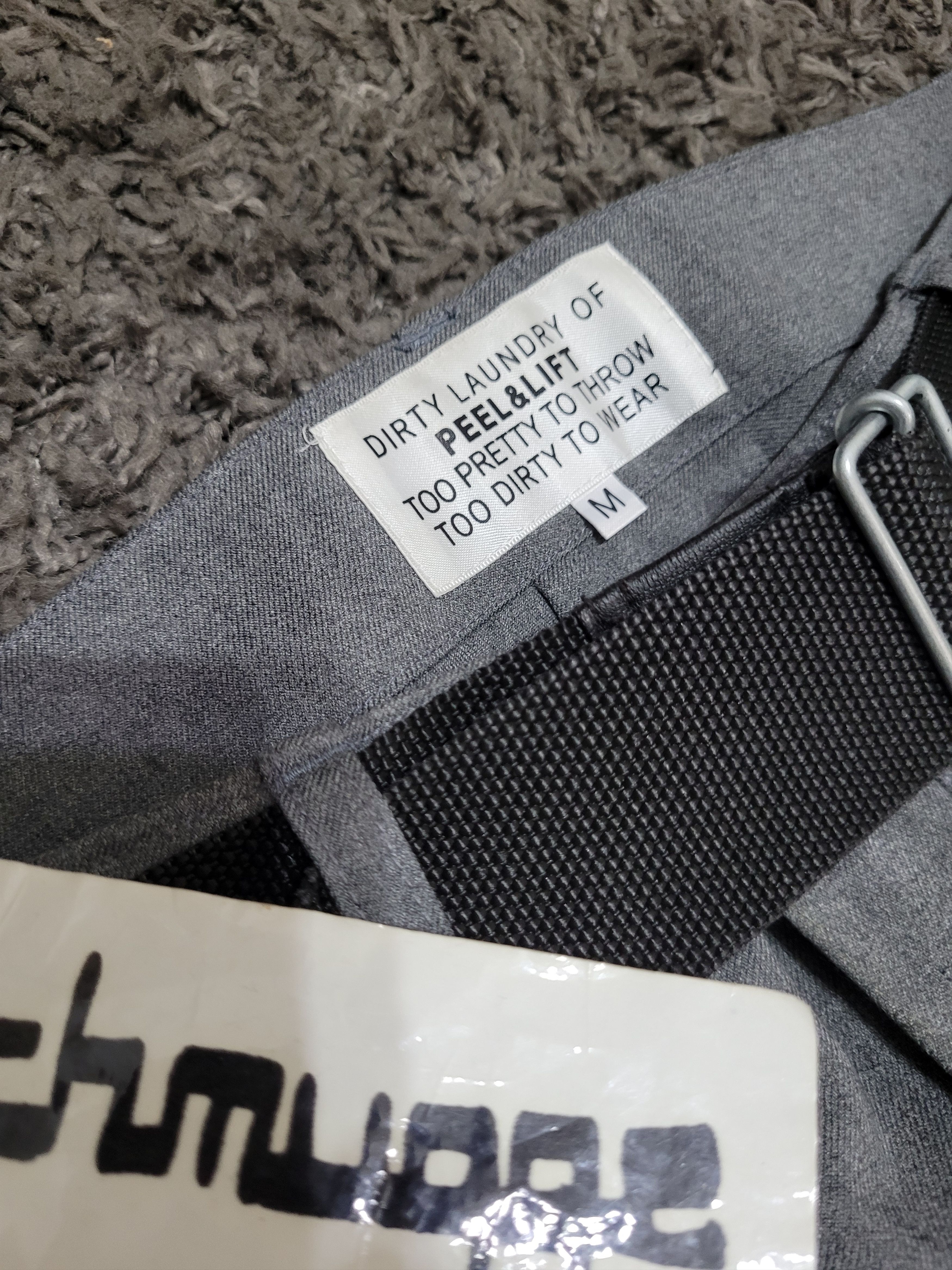 PEEL&LIFT PEEL&LIFT GRAY BONDAGE TROUSERS PANTS FRAGMENT Size US 35 - 3 Thumbnail