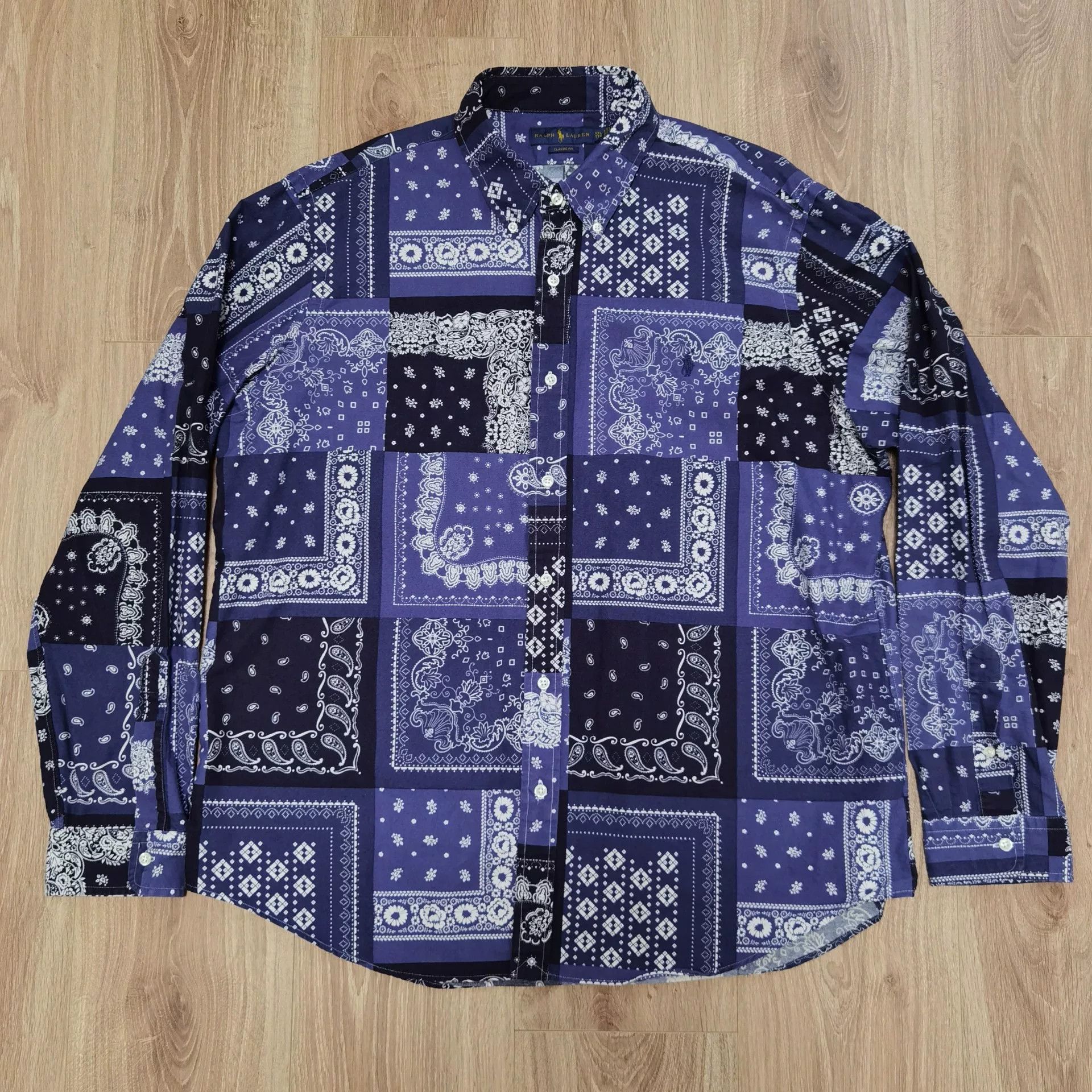 Ralph Lauren RALPH LAUREN Bandana Patchwork Shirt Size US XXL / EU 58 / 5 - 1 Thumbnail