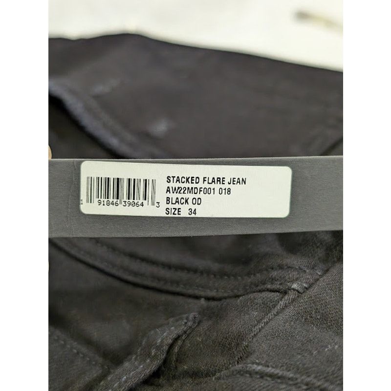 Amiri o1rshd1 Stacked Flare Jeans in Black OD Size US 34 / EU 50 - 22 Thumbnail