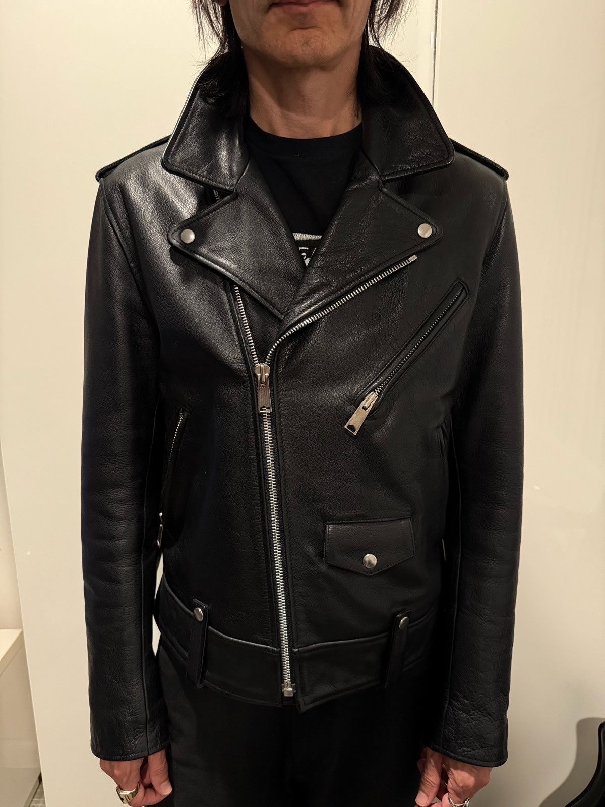 Sandro perfecto motorcycle riders jacket leather Size US M / EU 48-50 / 2 - 1 Thumbnail