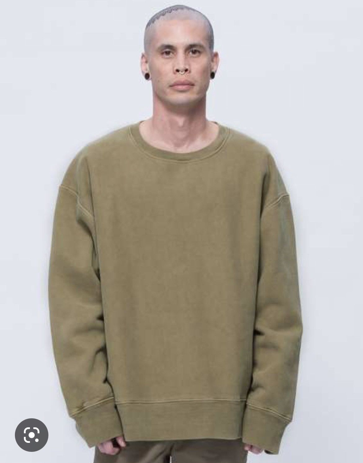 image of Yeezy Season 3 Crewneck in Beige, Men's (Size Small)