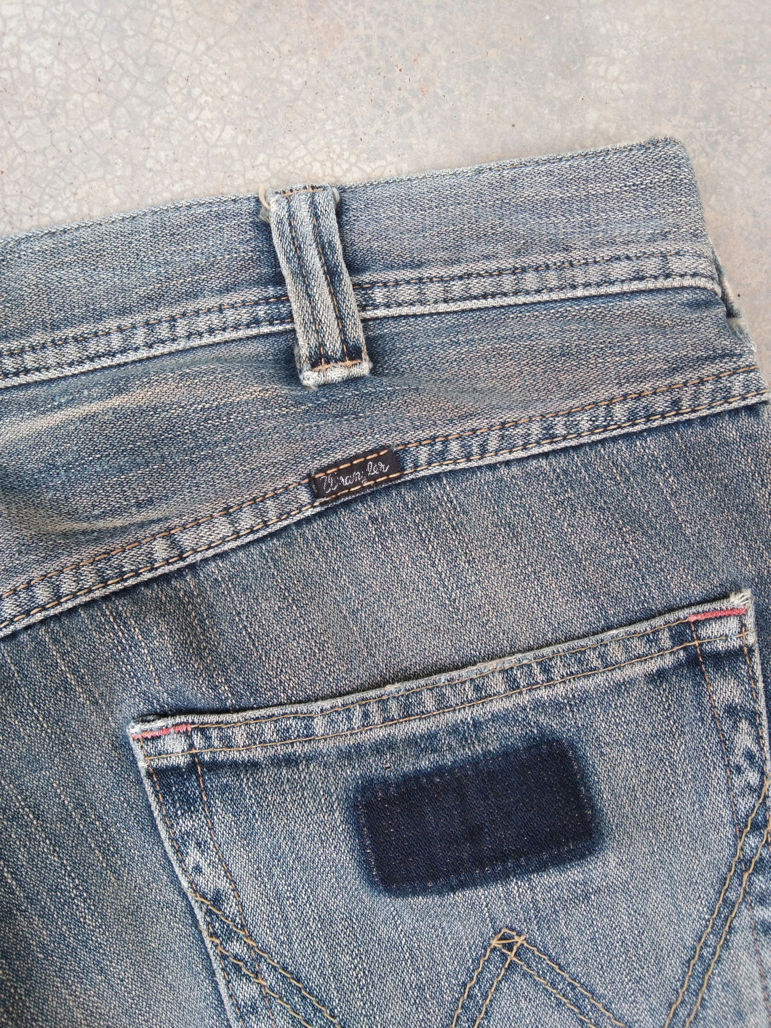 Japanese Brand Vintage Rusty Wash Wrangler Loose Straight Leg Jeans 36x28 Size US 36 / EU 52 - 3 Thumbnail