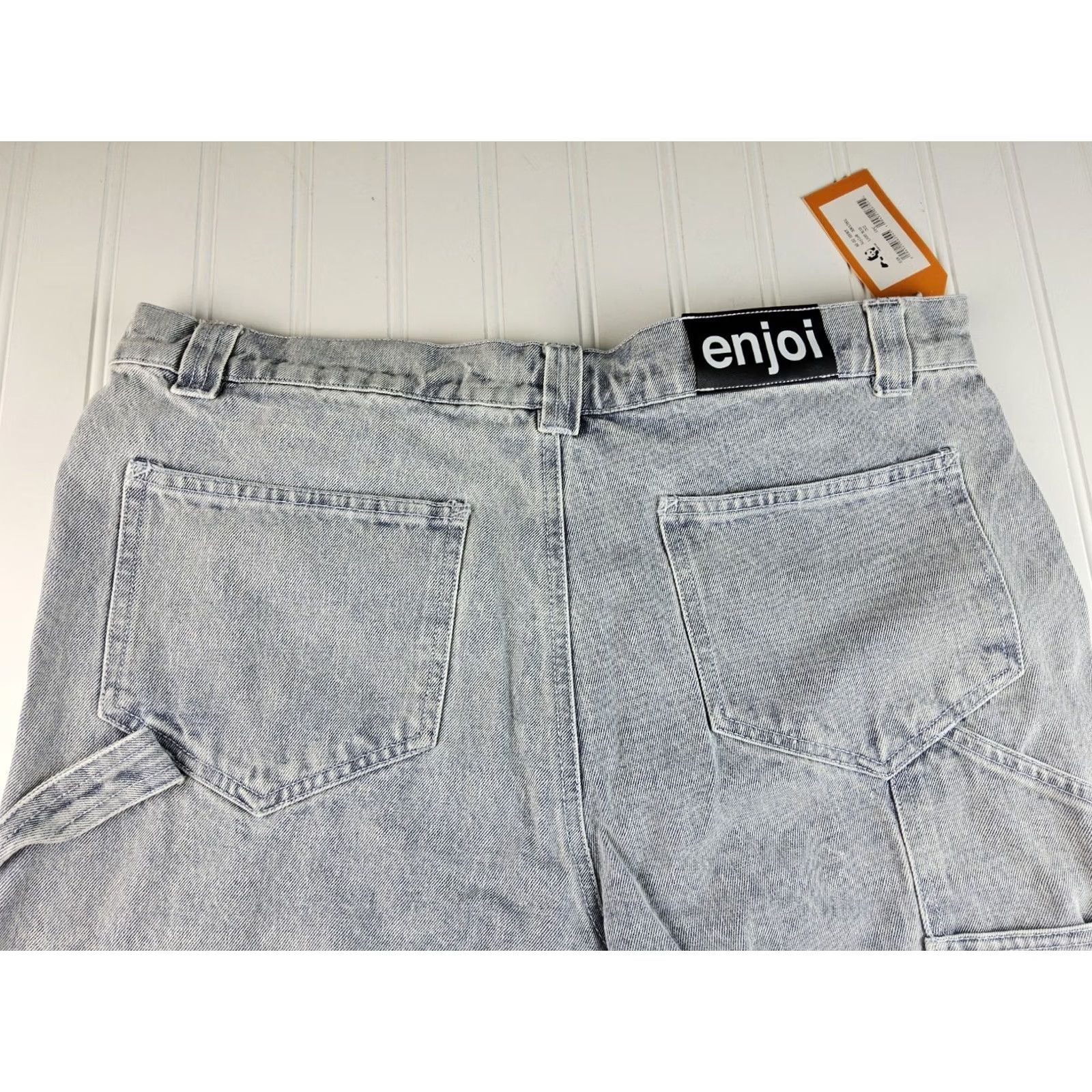 Enjoi Enjoi Denim Y2K 40oz Carpenter Shorts Size 32 Mens Blue Denim Shorts 9.5" Inseam Size US 32 / EU 48 - 4 Thumbnail