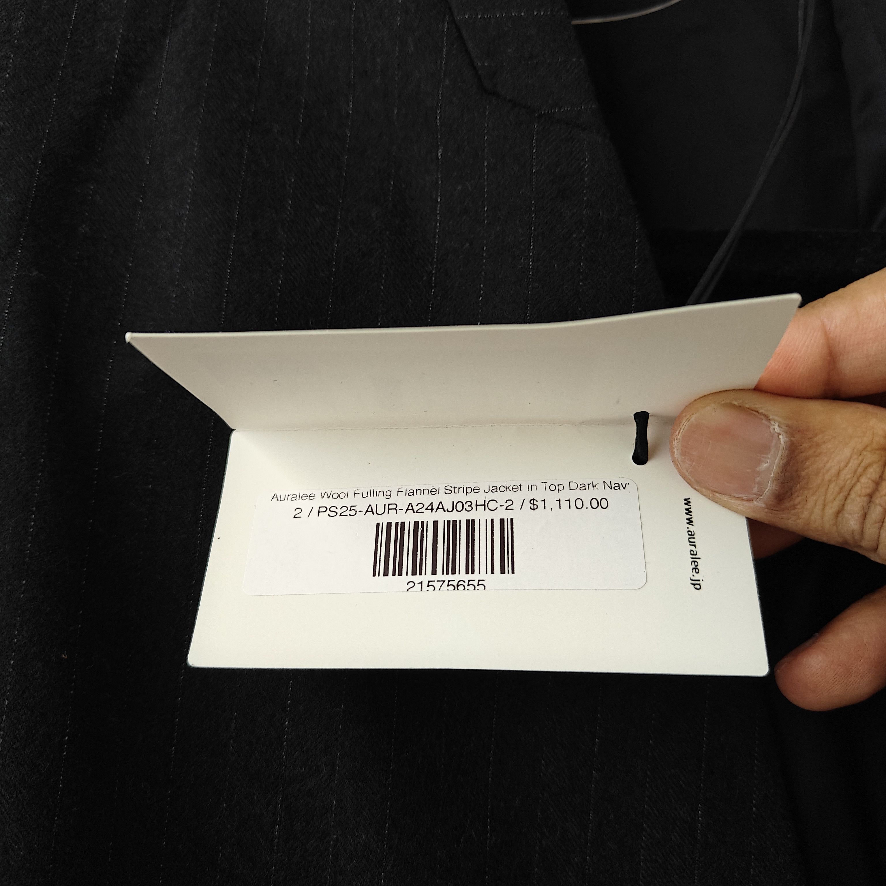 Auralee NWT Navy pinstripe silk wool blazer size 2 $1100 japan Size US M / EU 48-50 / 2 - 6 Thumbnail