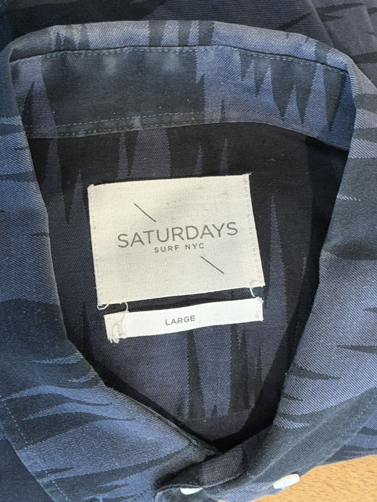 Saturdays NYC Saturdays Surf NYC Printed Button-Down Shirt Navy/Black Size US L / EU 52-54 / 3 - 5 Thumbnail