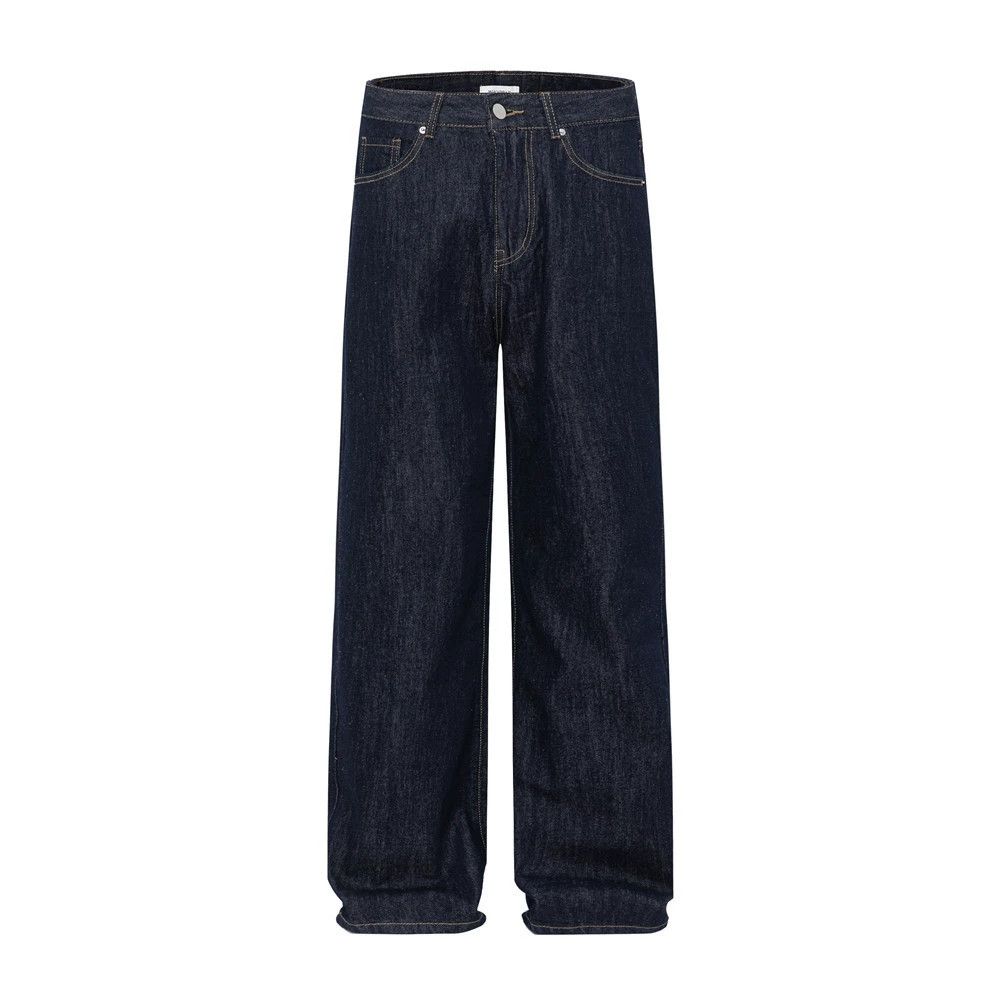 Men's high street loose versatile casual straight jeans