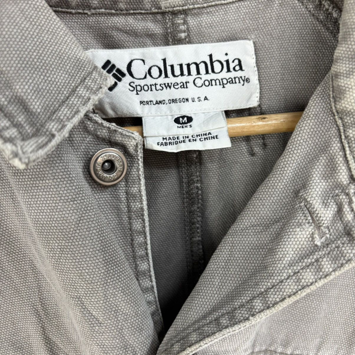 Columbia × Vintage Vintage Columbia Workwear Distressed Denim Jacket Size US M / EU 48-50 / 2 - 13 Thumbnail