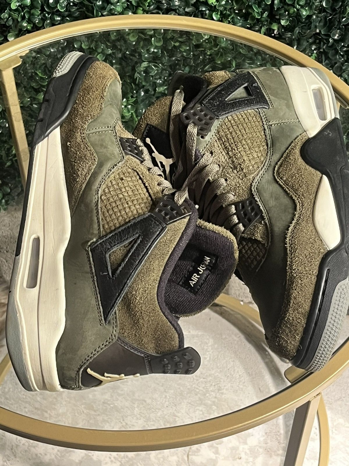 Jordan Brand Air Jordan 4 Retro Olive Suede - Men’s Size 10 Size US 10.5 / EU 43-44 - 4 Thumbnail