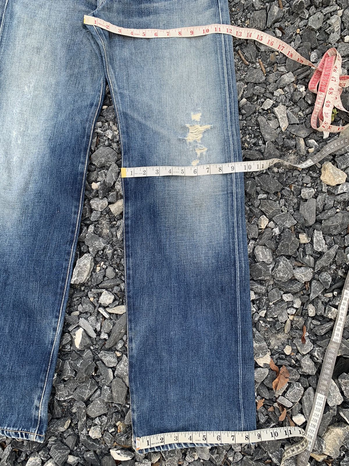 Kapital VINTAGE EDWIN 505X SELVEDGE JAPANESE DISTRESSED DENIM Size US 31 - 22 Thumbnail