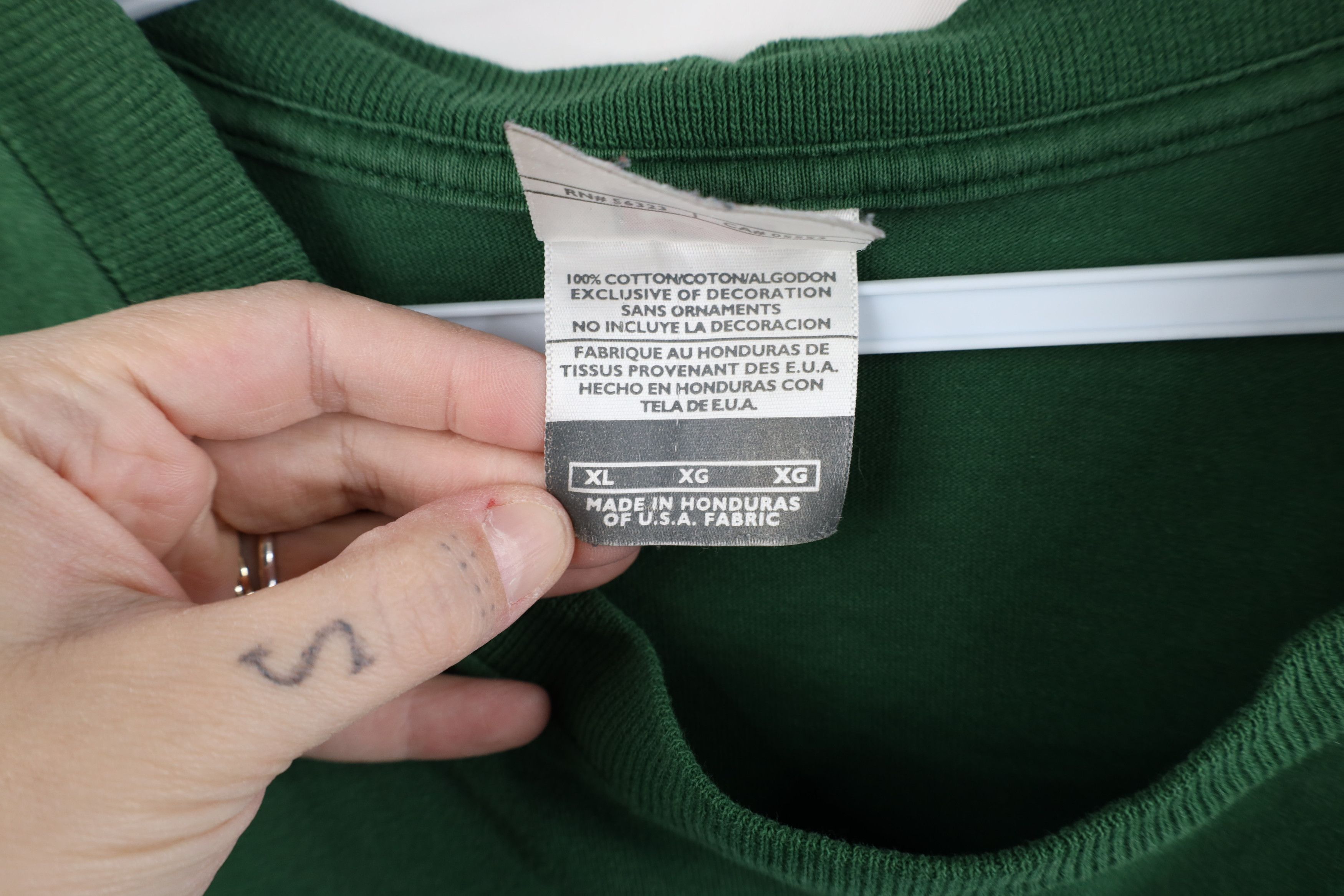 Nike × Vintage Vintage Nike Scott Mini Swoosh Long Sleeve T-Shirt Green Size US XL / EU 56 / 4 - 7 Thumbnail