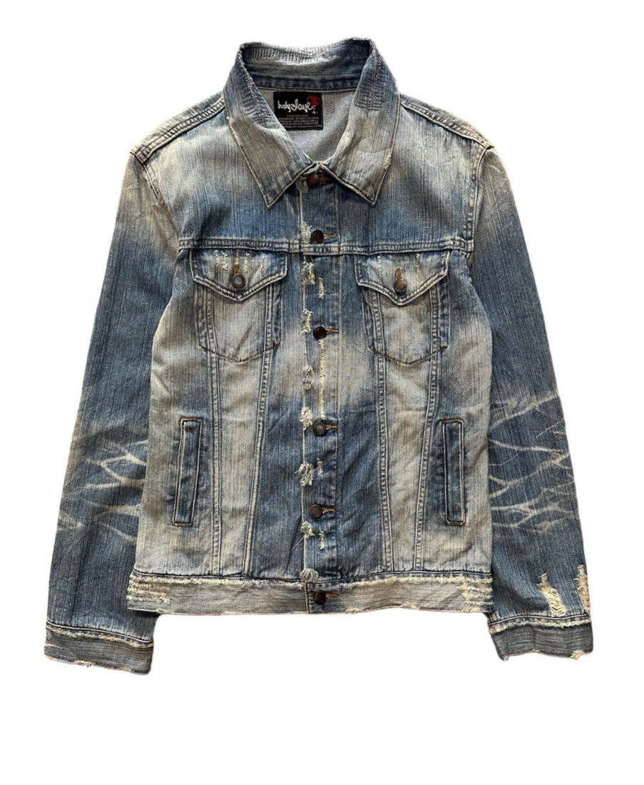 image of Body Glove Sun Bleached Trucker Jacket in Blue, Men's (Size Small)