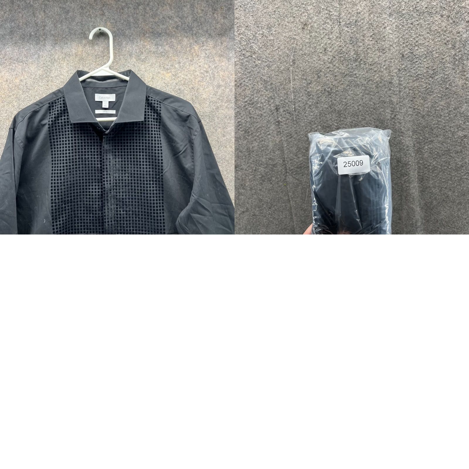 Calvin Klein VINTAGE Calvin Klein Shirt Men Large Black Button-Down Slim Embellished Cap Casual Formal Workwear 46 in Chest Women? Size US L / EU 52-54 / 3 - 9 Thumbnail