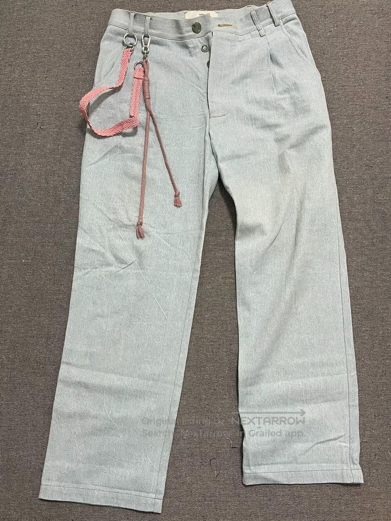 Song For The Mute SONG FOR THE MUTE Chain key straight-leg pants Size US 34 / EU 50 - 3 Thumbnail
