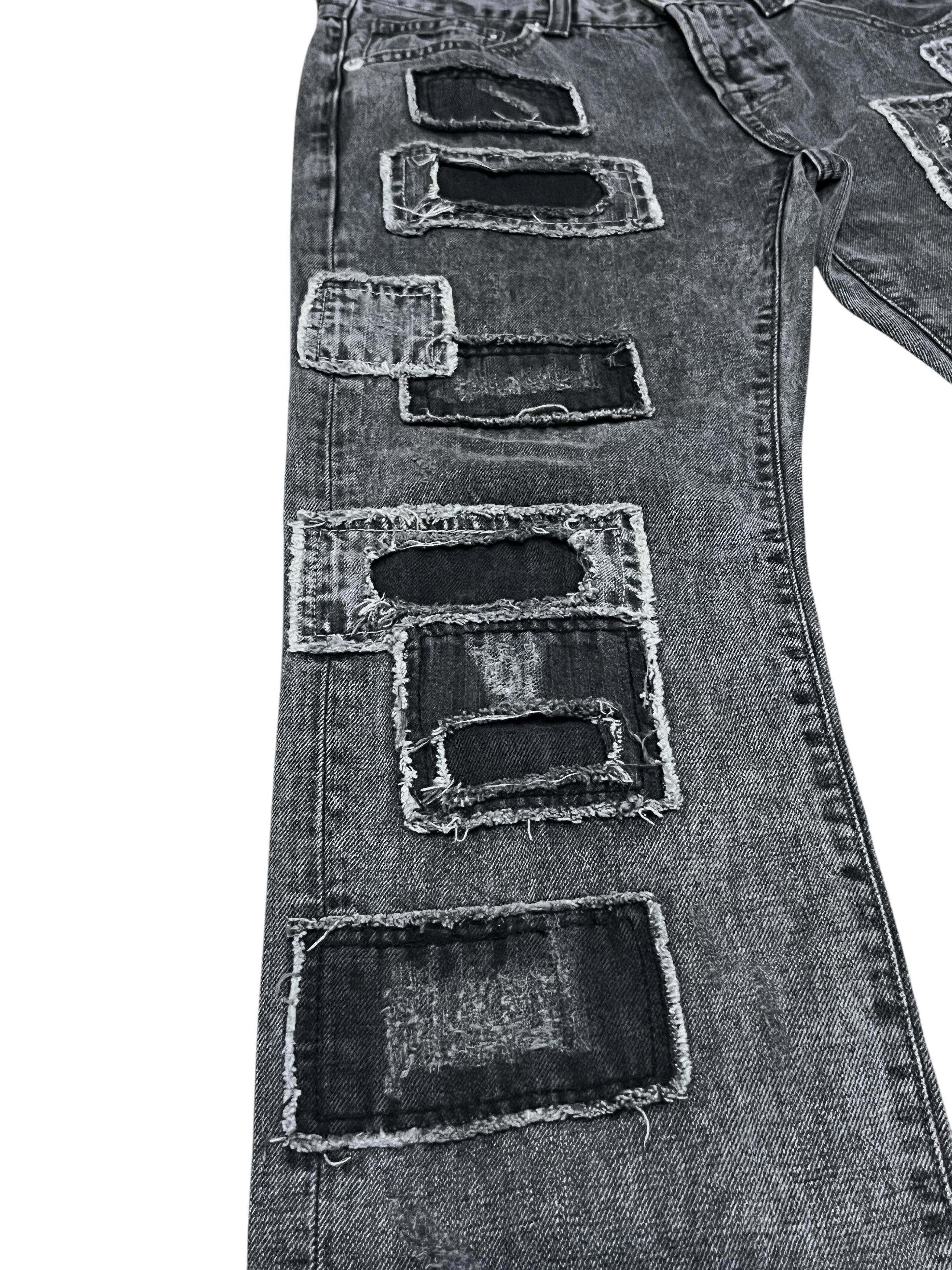 Japanese Brand Vtg AVAIL Jeans Japan Patchwork Grunge Distressed Denim Y2K Size US 29 - 4 Thumbnail