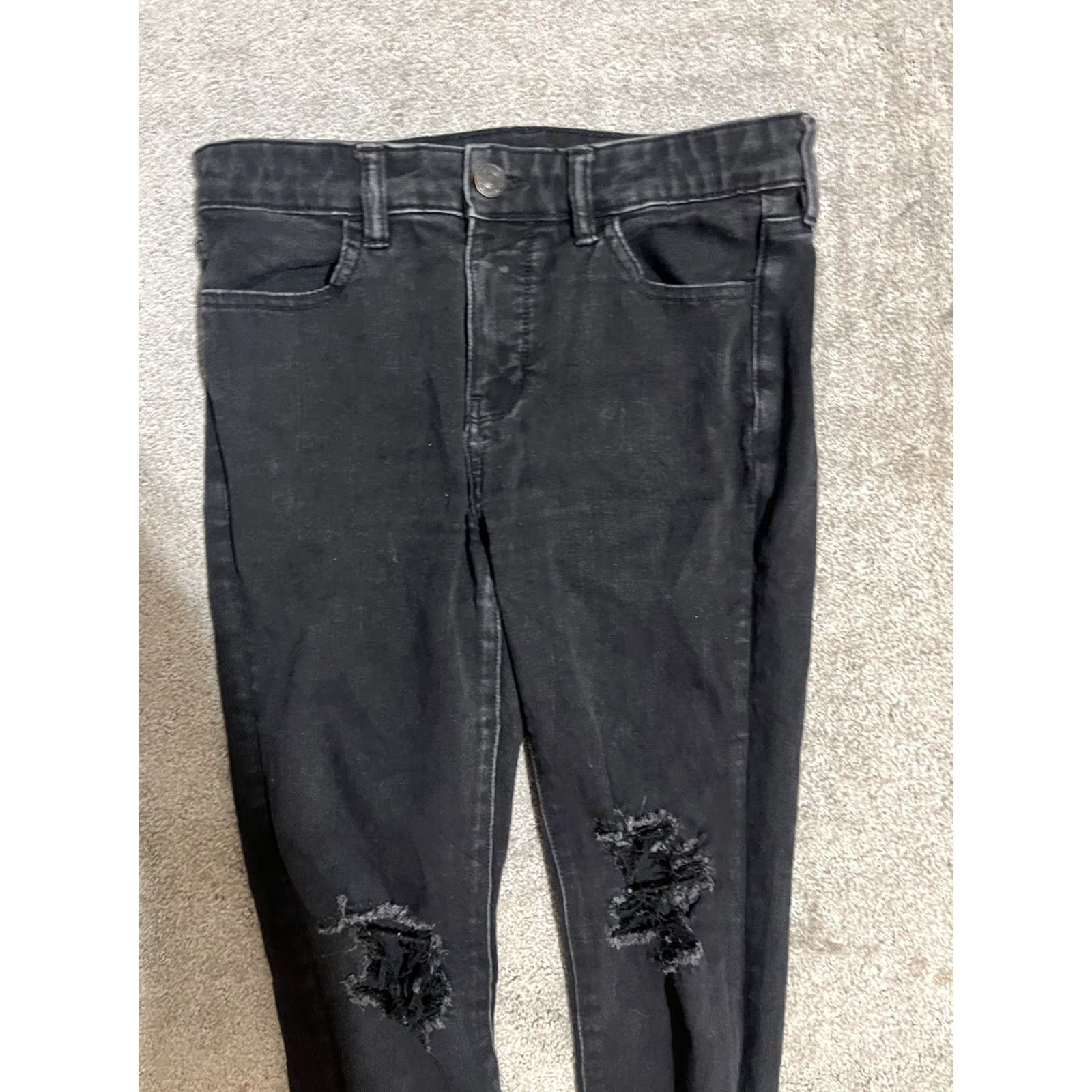 American Eagle Outfitters American Eagle Women Pants Size 8 Short Black Next Level Stretch Hi-Rise Jegging Size 30" / US 8 / IT 44 - 4 Thumbnail