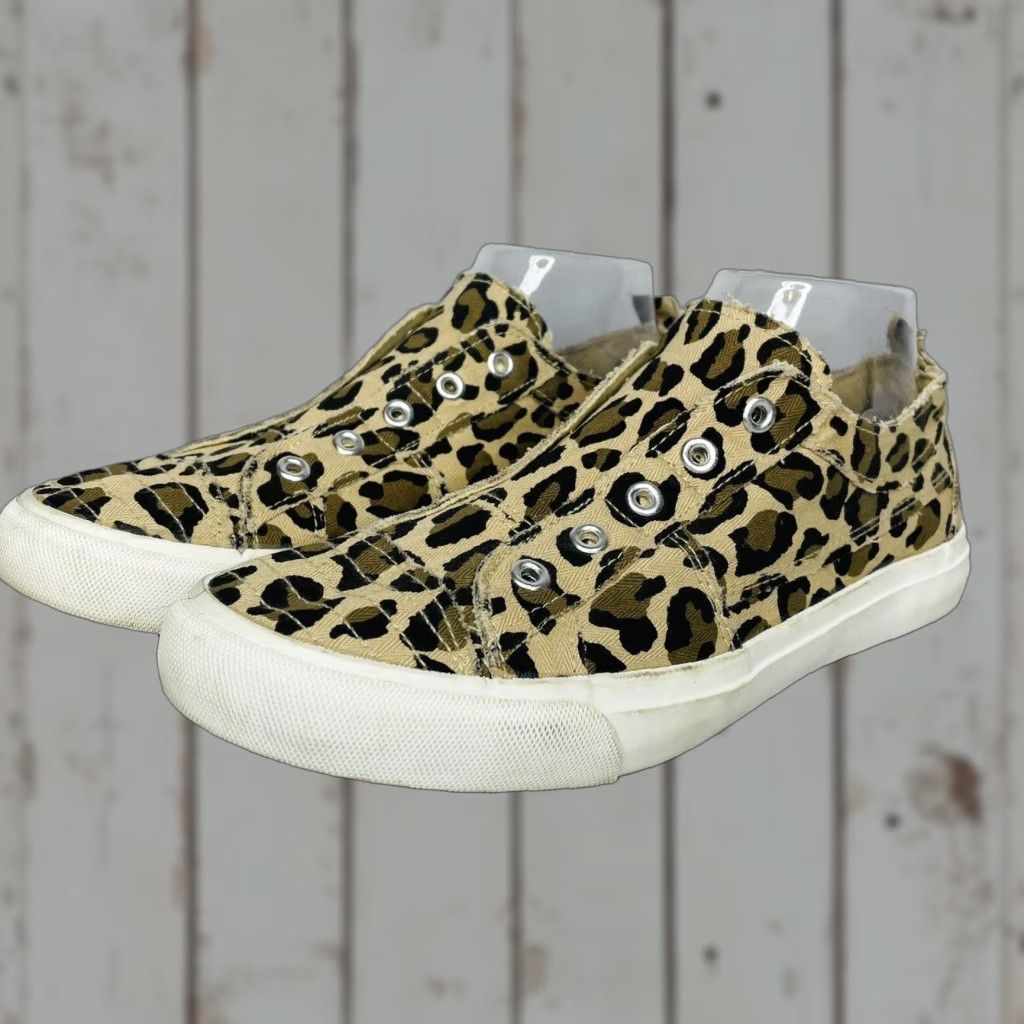 Vintage Corky’s Babalu Leopard Print Slip On Fashion Sneakers Women’s 9 Canvas - Leopard - Casual Travel - Slip On - Womens Size US 9 / IT 39 - 1 Thumbnail