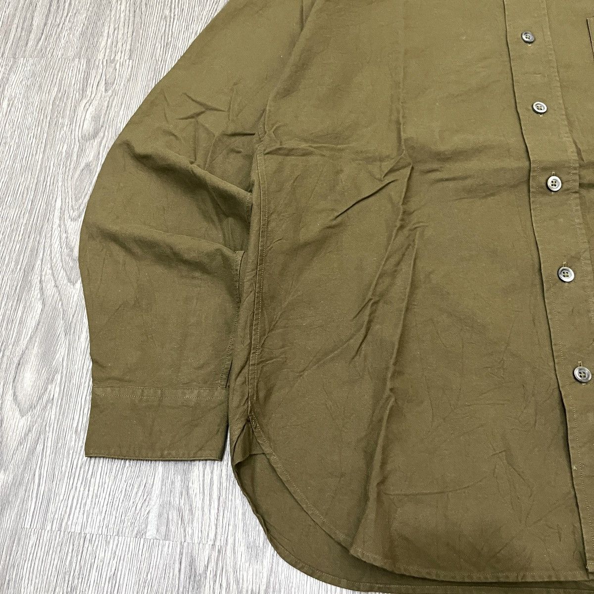 Margaret Howell MHL Open Colar Shirt Army Green Amekaji Style Japanese Size US M / EU 48-50 / 2 - 4 Thumbnail