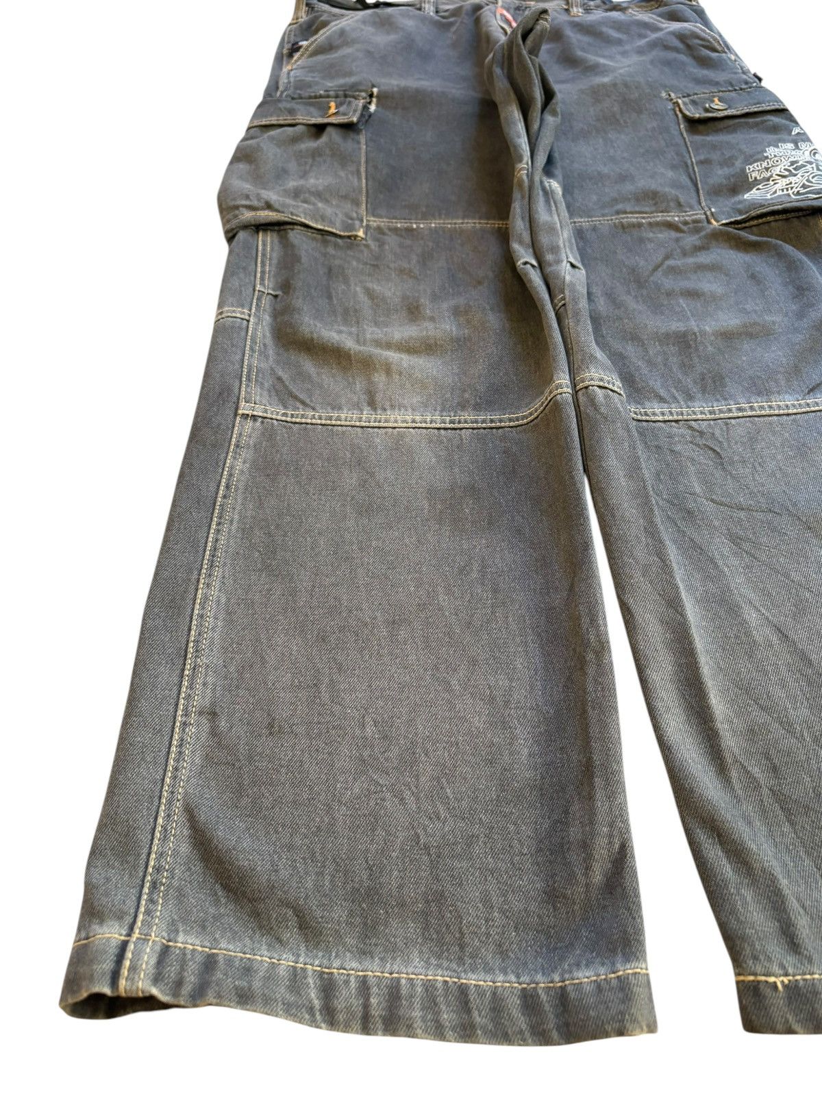 Japanese Brand Vintage Japanese Brand Mud Wash Cargo Loose Baggy Jeans Size US 34 / EU 50 - 6 Thumbnail