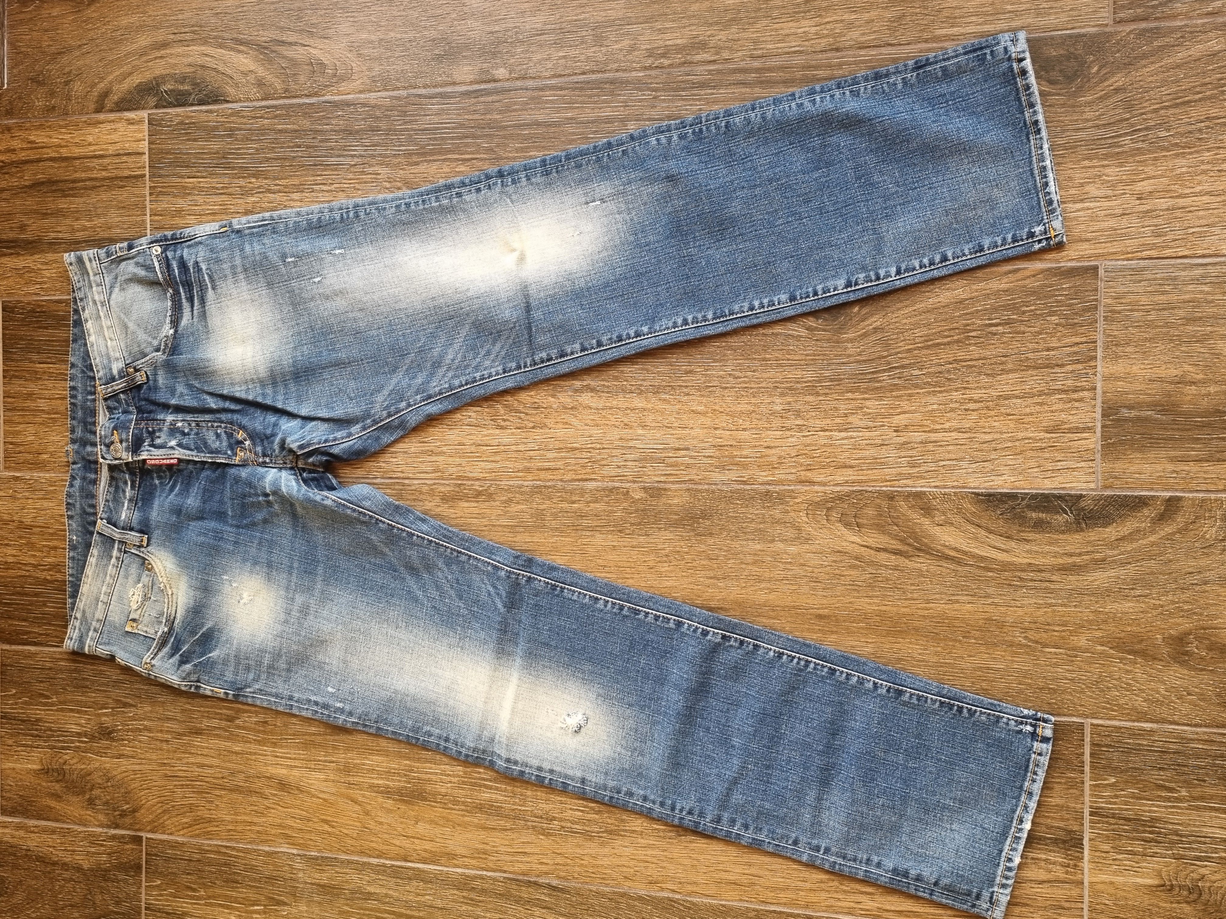 Pre-owned Dsquared2 'it's A Hard Knock Life' Stonewashed Distressed Jeans In Stonewash Blue