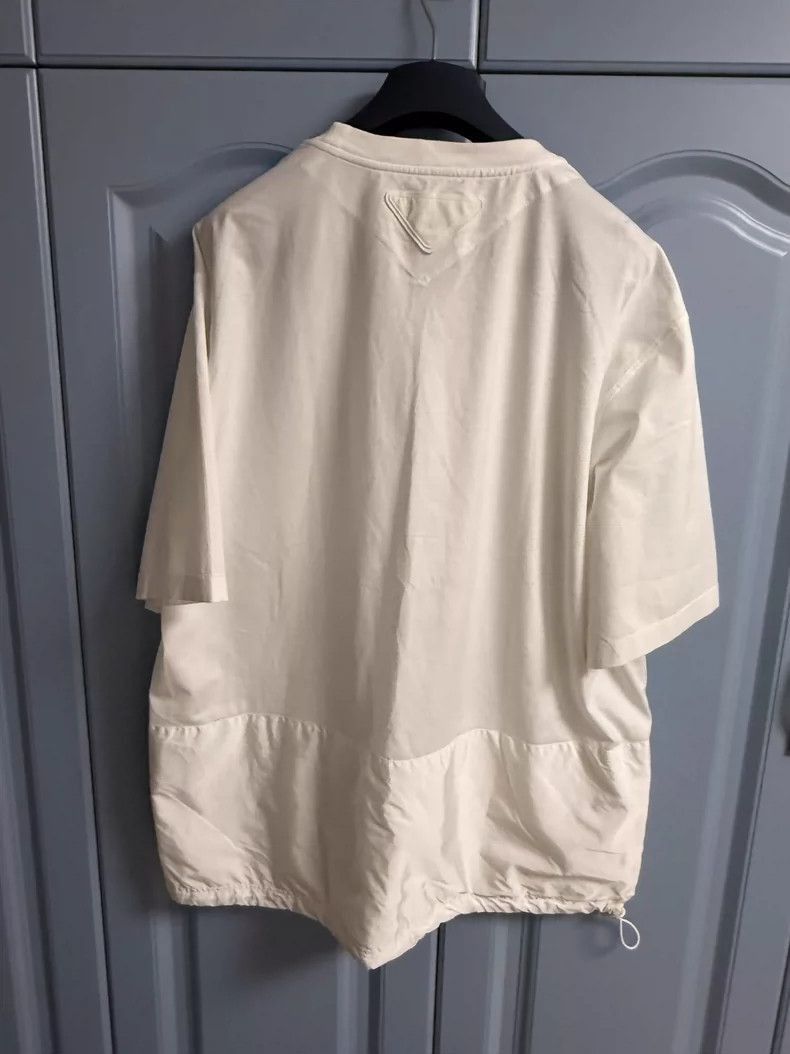Prada Prada Nylon Short Sleeve Top in White-2506 Size US XL / EU 56 / 4 - 2 Thumbnail