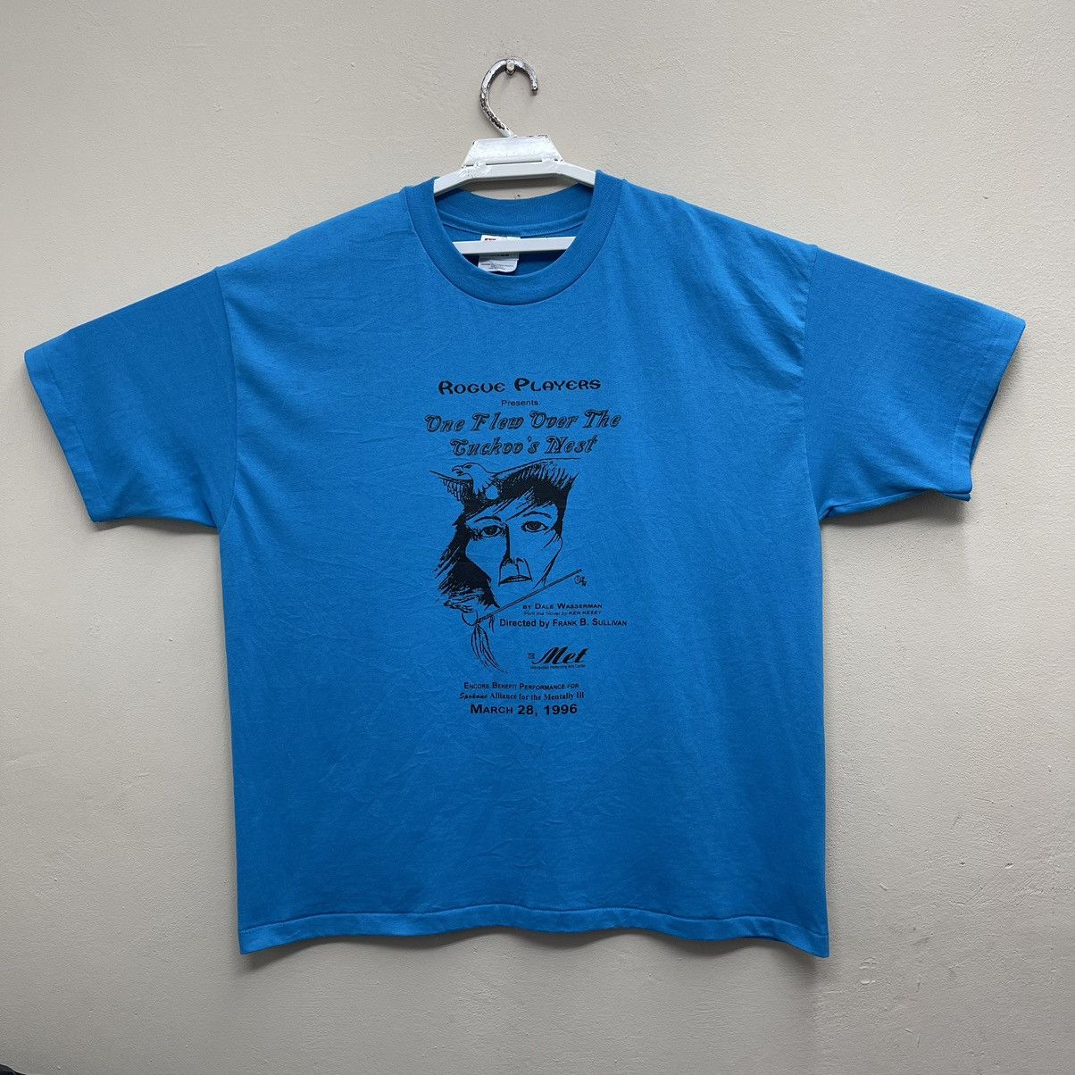 Vintage Vintage 90s Rogue Players One Flew Over The Cuckoo's Nest Size US XL / EU 56 / 4 - 1 Thumbnail