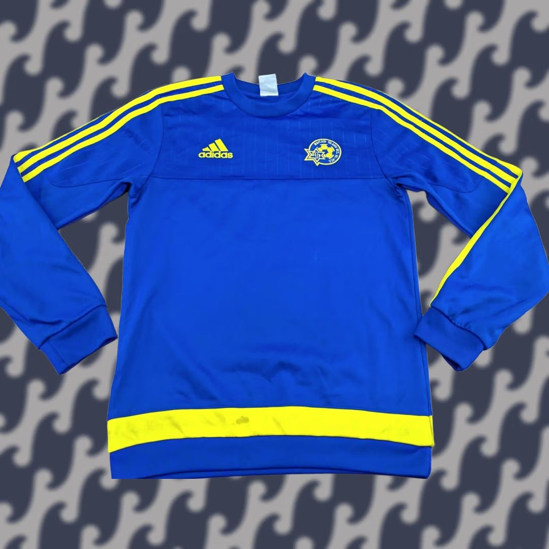 Adidas Adidas Maccabi Tel Aviv 2015 Training Top Jersey Blue Long Sleeve XS Adult Men's T-Shirt Quick Dry Football Athletic Jersey Size US XS / EU 42 / 0 - 1 Thumbnail