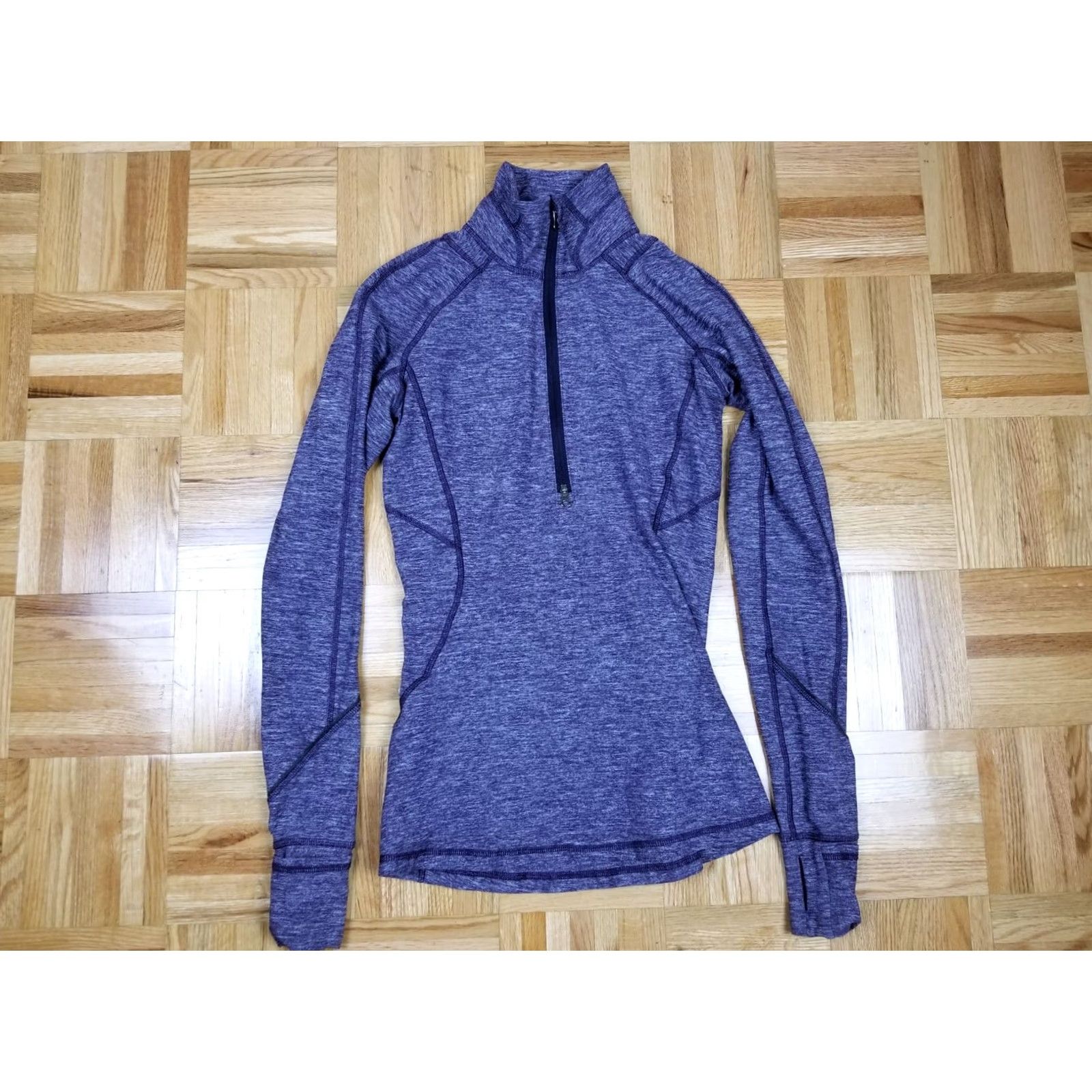 Lululemon LULULEMON Gray Half Zip Up Pullover Activewear Long Sleeve Top Shirt SZ 4 Size S / US 4 / IT 40 - 2 Thumbnail