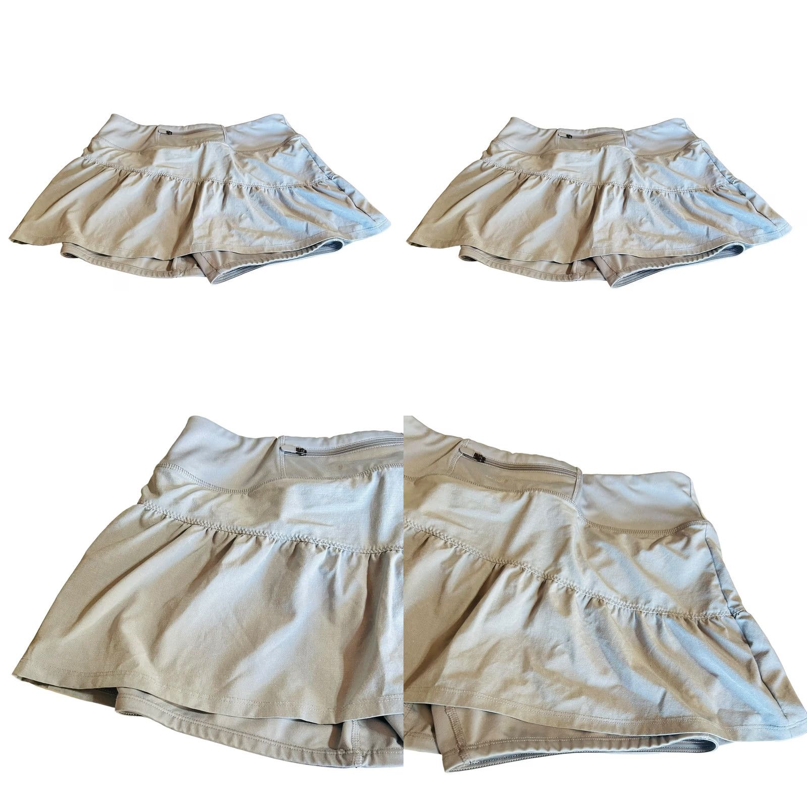 Under Armour Under Armour Women Skort Gray Sz M Active Wear Zip Pocket Athletic Performance Back Jogging Short Skirt Sports Outdoor Women, 32 in Waist Size ONE SIZE - 8 Thumbnail