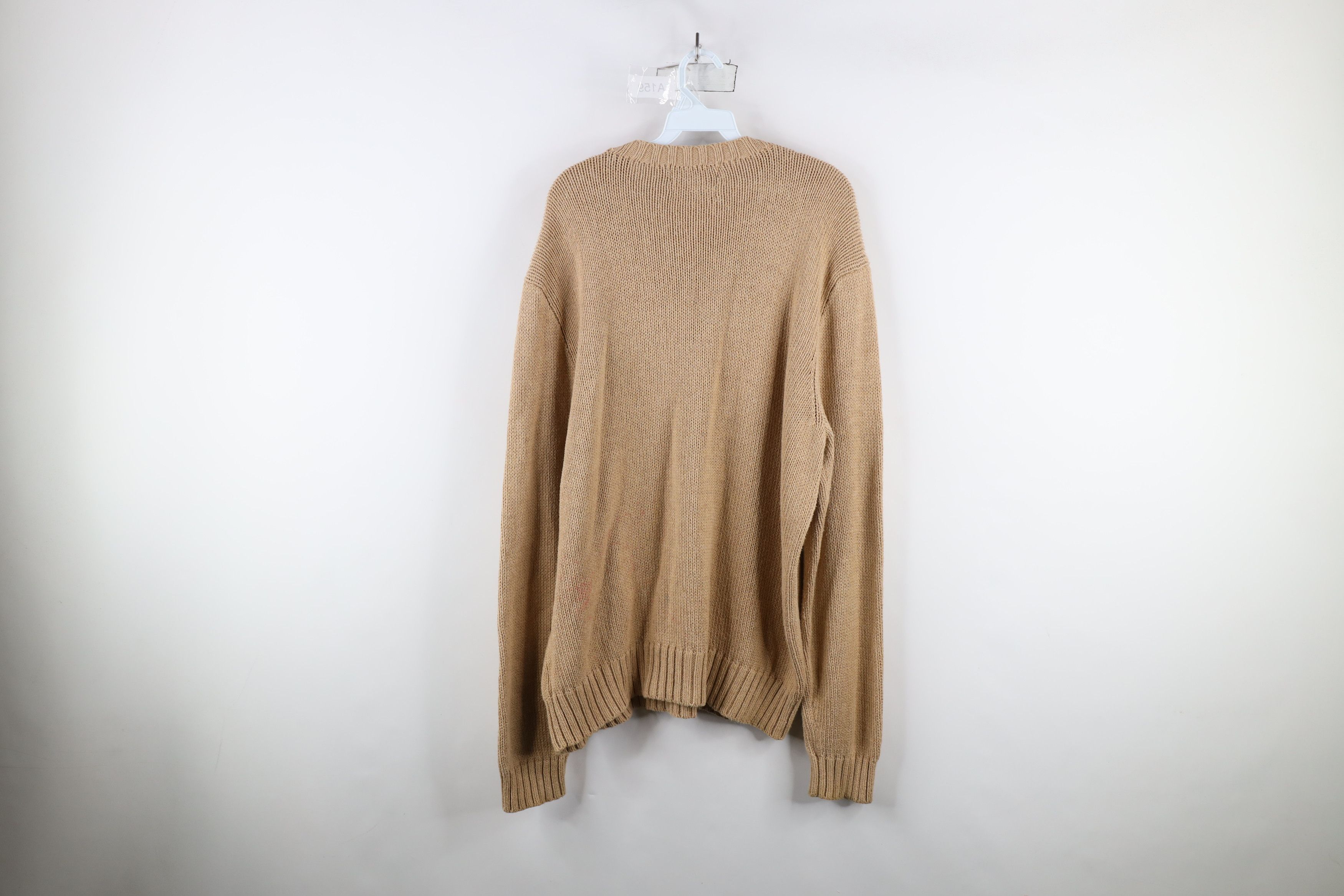 Ralph Lauren Vintage 90s Ralph Lauren Knit Crewneck Sweater Beige Brown Size US XL / EU 56 / 4 - 12 Thumbnail