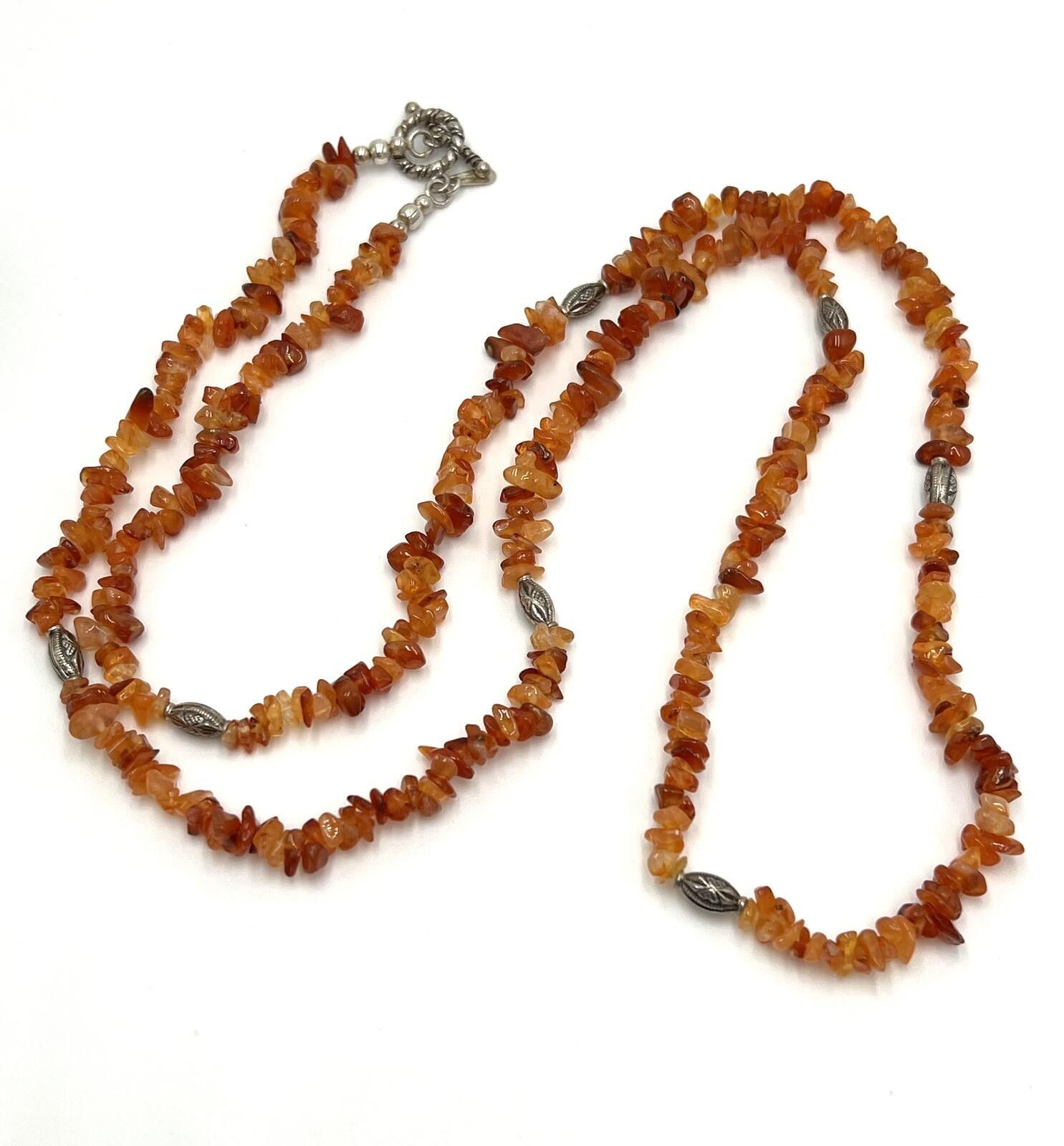 Other Doug Paulus Carnelian & Agate Sterling Silver Bead Necklace Size ONE SIZE - 2 Thumbnail