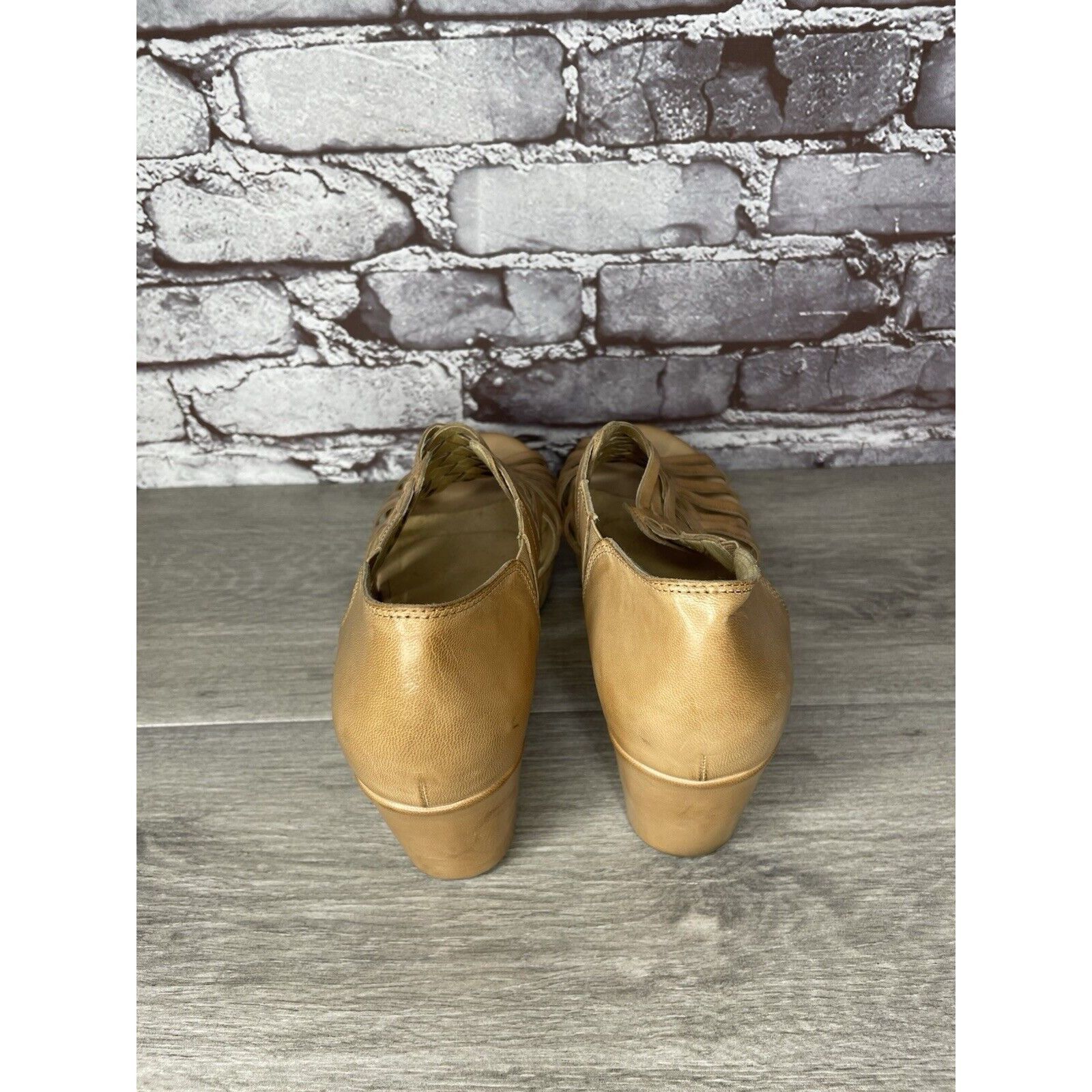 Other Chocolat Blu Web Tan Leather Woven Cork Wedge Platform Sanda Size US 9.5 / IT 39.5 - 5 Thumbnail
