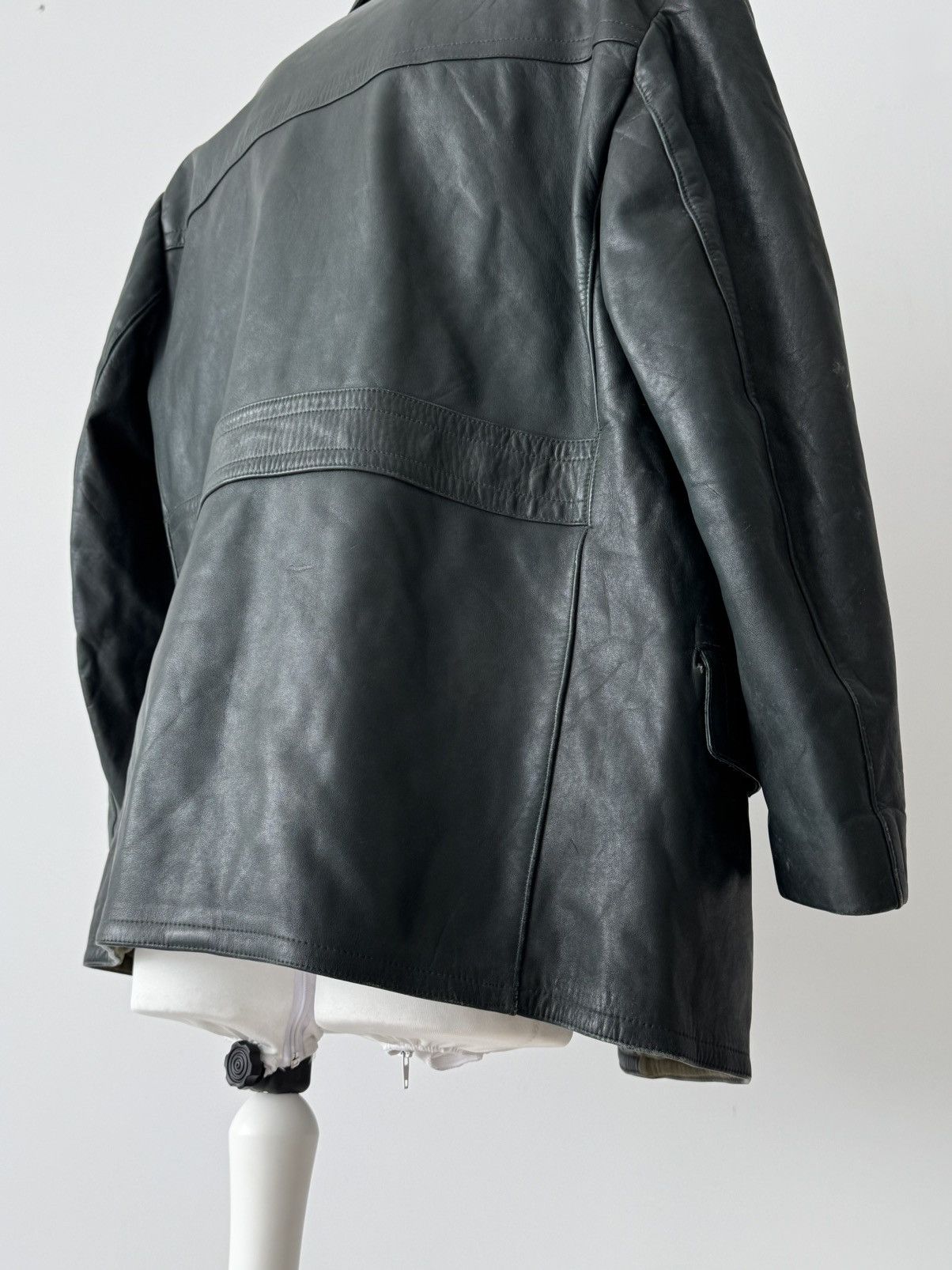 Vintage 1950s Vintage German Dispatch Riders Leather Jacket Size US L / EU 52-54 / 3 - 10 Thumbnail