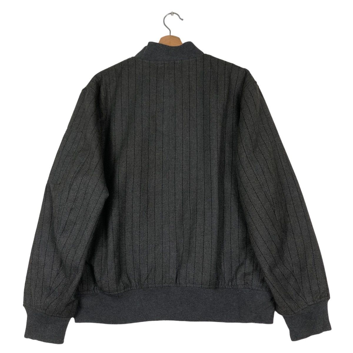 Japanese Brand 🔥Vintage Bomber Jacket Wool Striped GU Japan Issey Miyake Size US XL / EU 56 / 4 - 8 Thumbnail