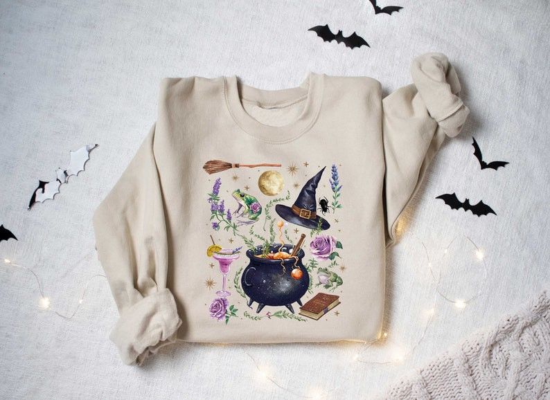 Designer Salem Massachusetts, Crewneck Halloween Sweatshirt Size M / US 6-8 / IT 42-44 - 1 Thumbnail
