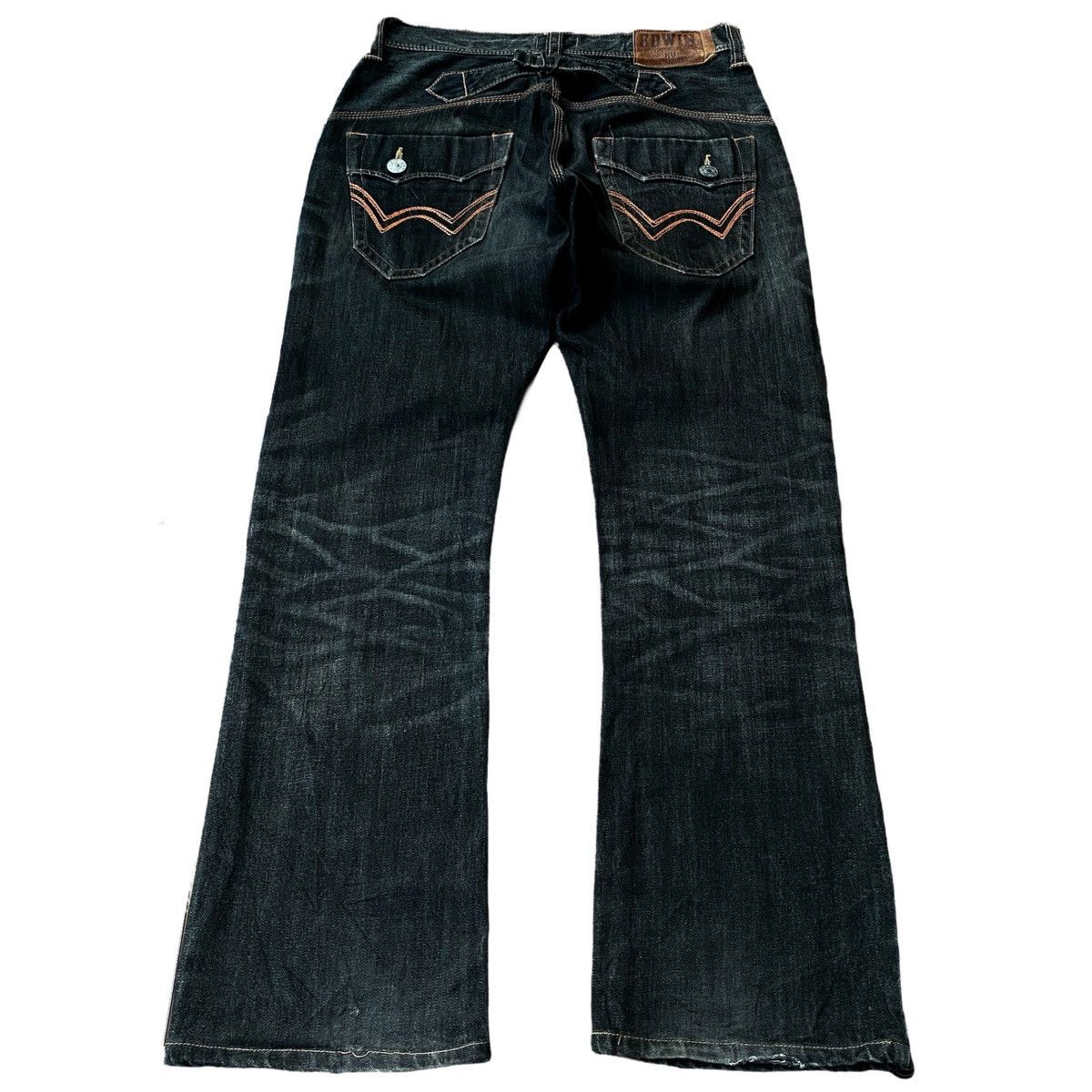 image of If Six Was Nine x Tornado Mart Edwin Japan Exclusive Vintage Flared Bootcut Denim Jean in Black (Si