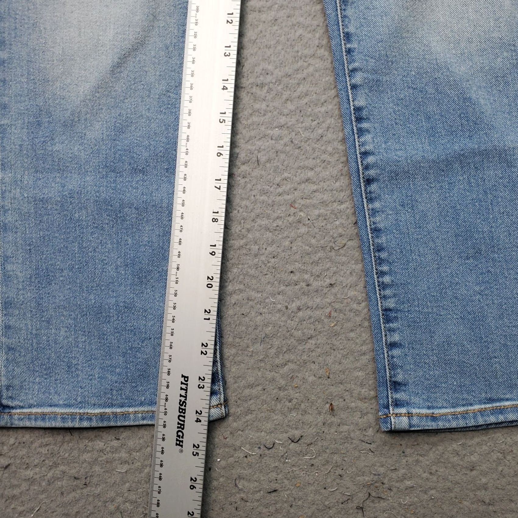 Vintage Seven7 Straight Jeans Womens 10 Blue Denim Stretch Light Wash High Rise Outdoor Jeans Size 32" / US 10 / IT 46 - 4 Thumbnail