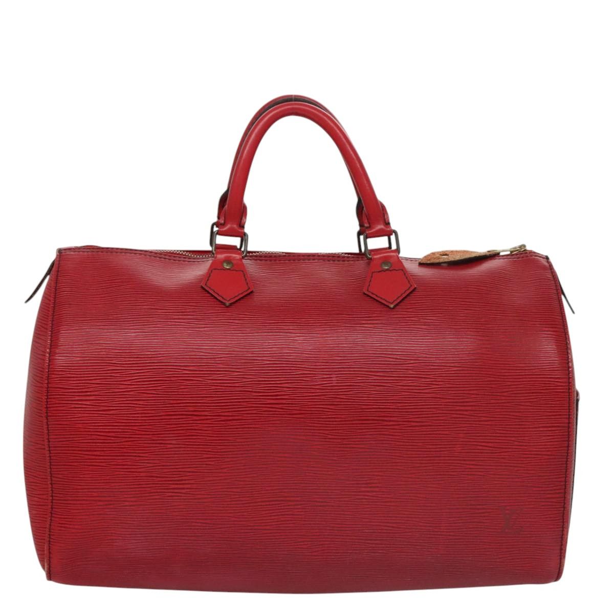 Louis Vuitton Speedy 35 Red Leather Handbag (Pre-Owned) Size ONE SIZE - 1 Thumbnail