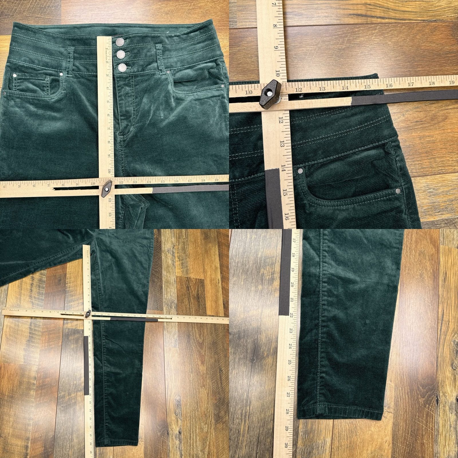 Ann Taylor Ann Taylor Pants Womens 10 Green Velvet High Rise Stretch Size 32" / US 10 / IT 46 - 8 Thumbnail