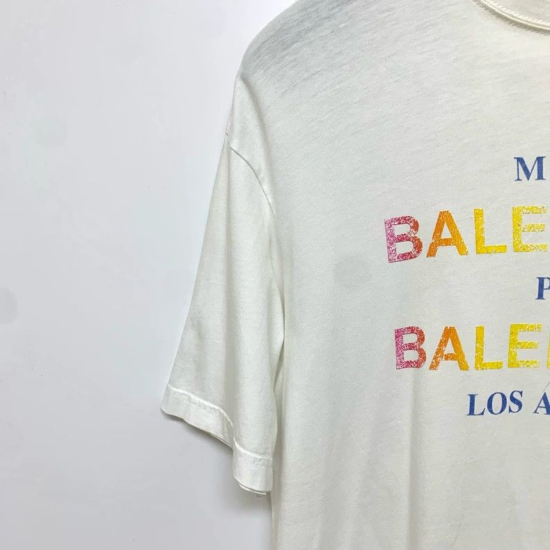 Balenciaga Balenciaga Printed Logo Short Sleeve Tee Size US XS / EU 42 / 0 - 7 Thumbnail